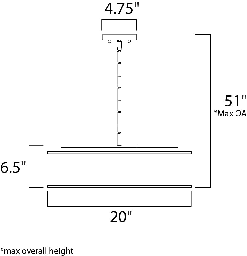 Prime 20" LED Pendant Satin Nickel by Maxim Lighting