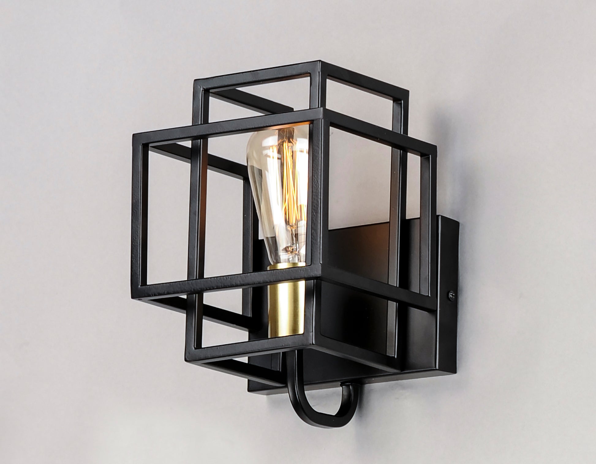 Liner Wall Sconce Black/Satin Brass by Maxim Lighting