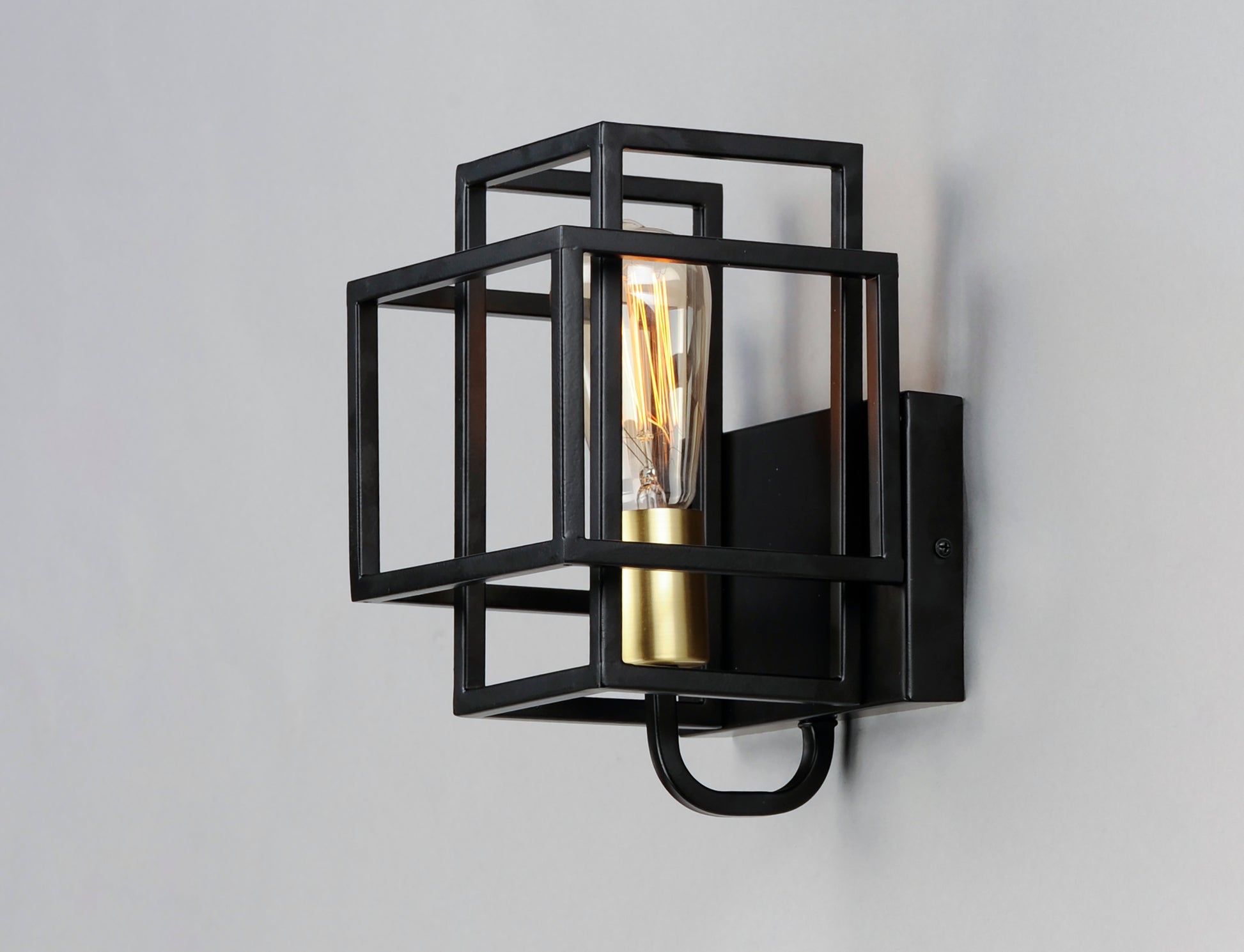 Liner Wall Sconce Black/Satin Brass by Maxim Lighting