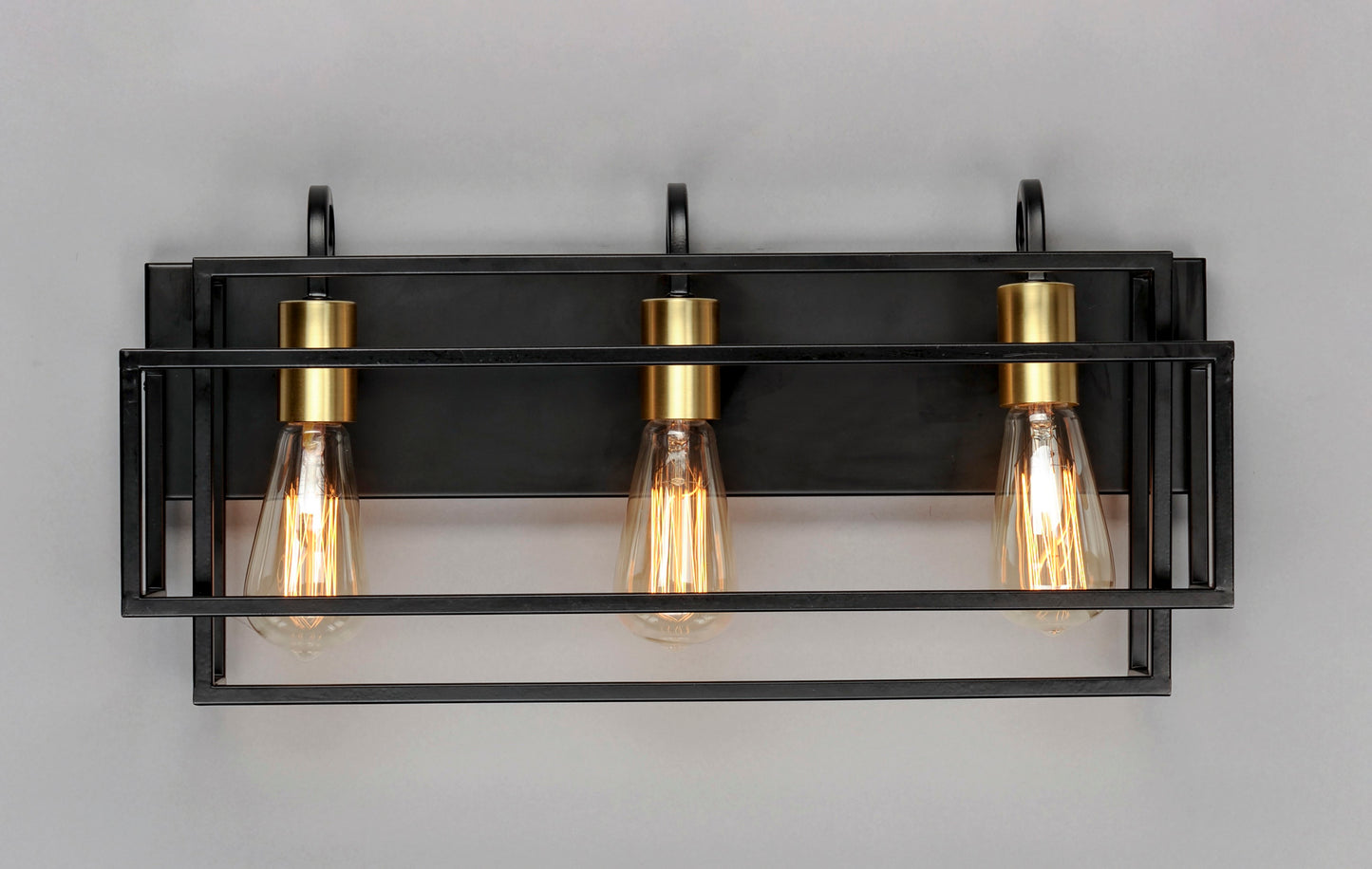 Liner 3-Light Bath Vanity Black/Satin Brass by Maxim Lighting