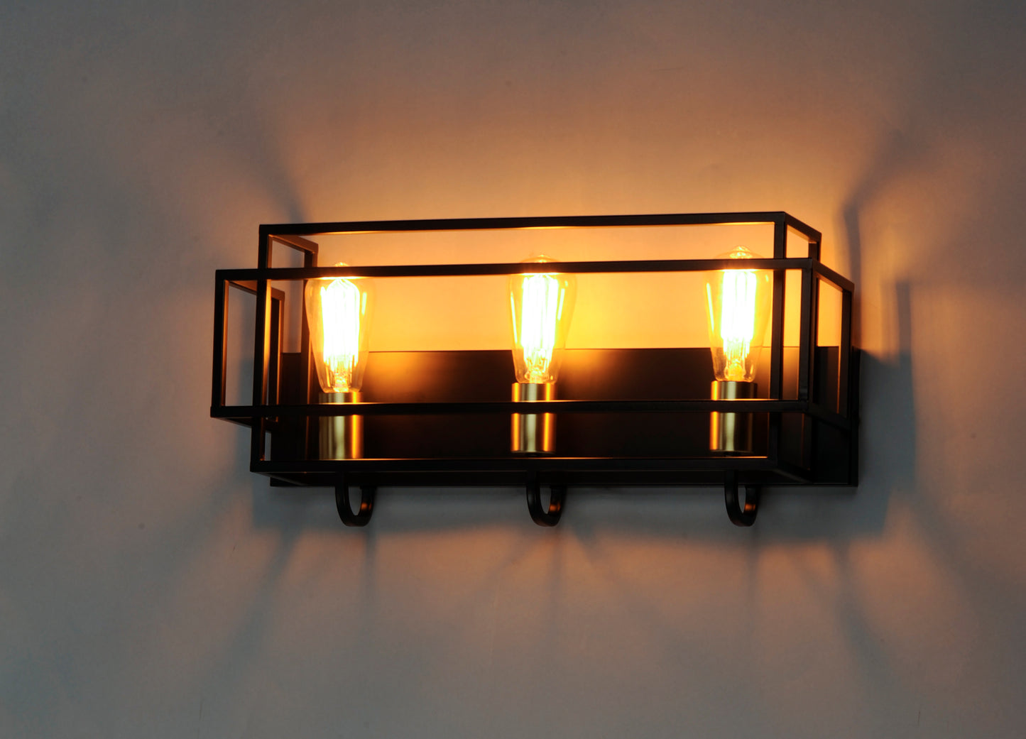 Liner 3-Light Bath Vanity Black/Satin Brass by Maxim Lighting