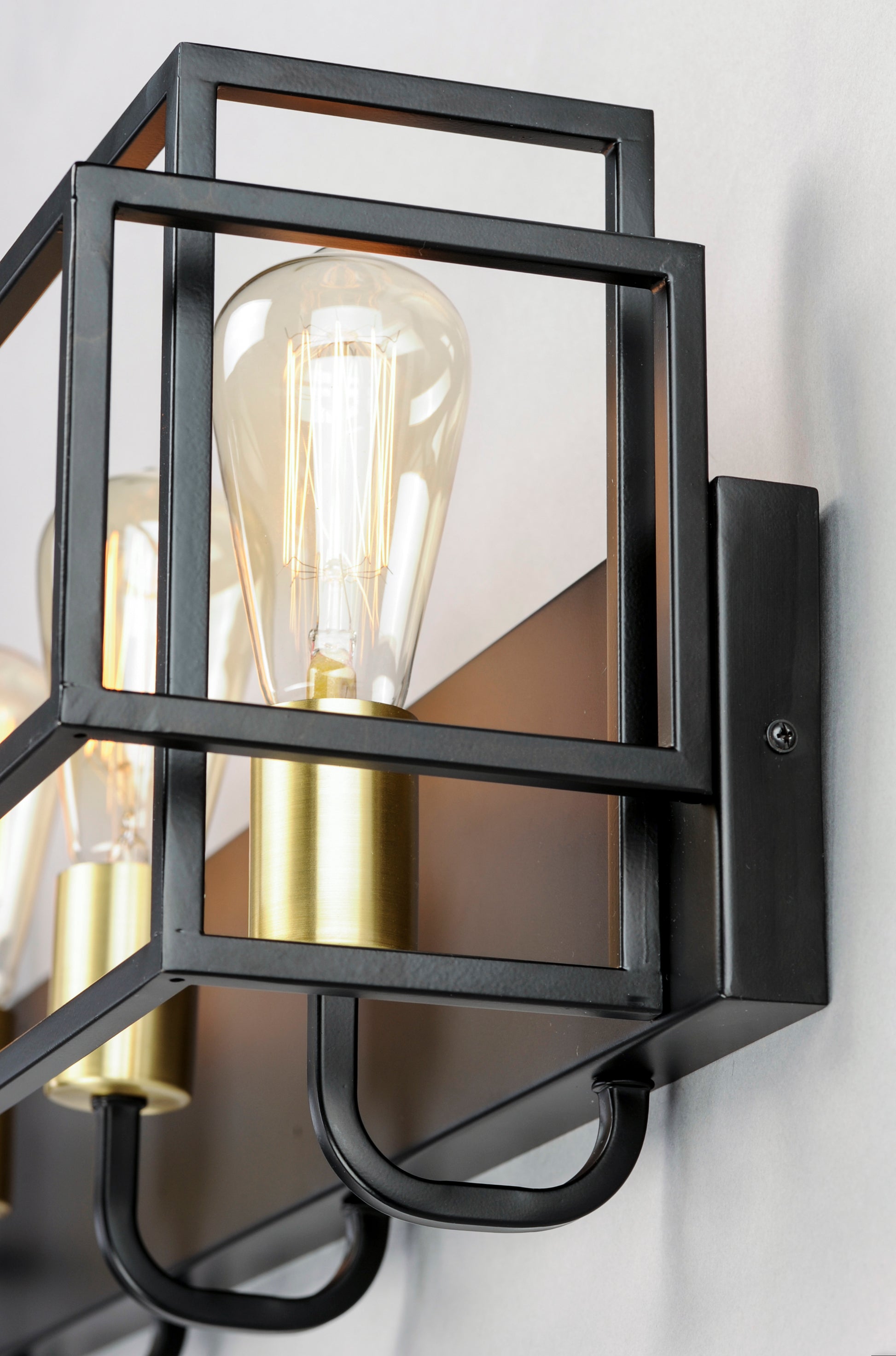 Liner 3-Light Bath Vanity Black/Satin Brass by Maxim Lighting