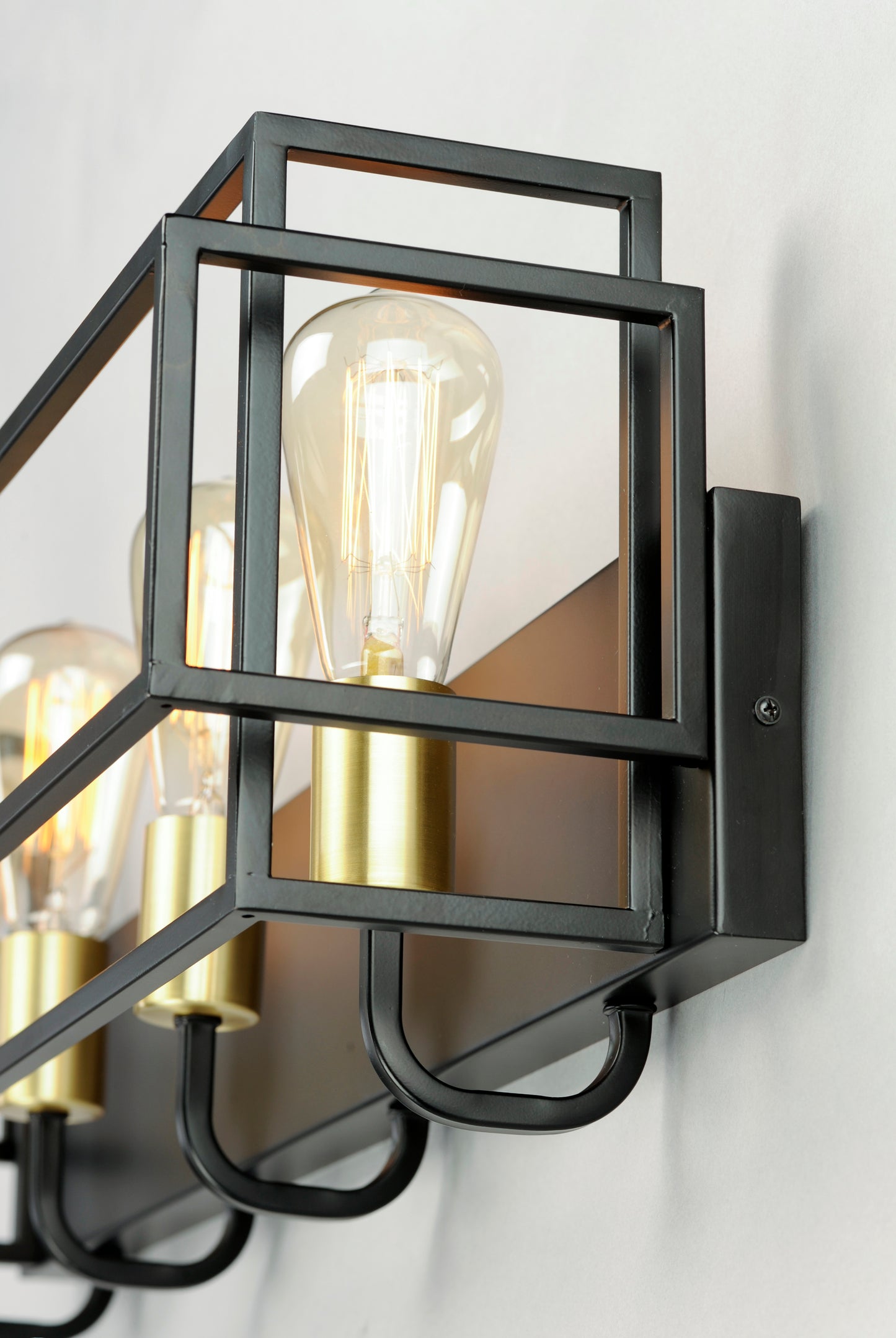 Liner 4-Light Bath Vanity Black/Satin Brass by Maxim Lighting