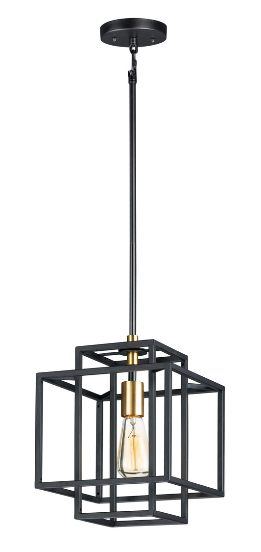 Liner Pendant Black/Satin Brass by Maxim Lighting