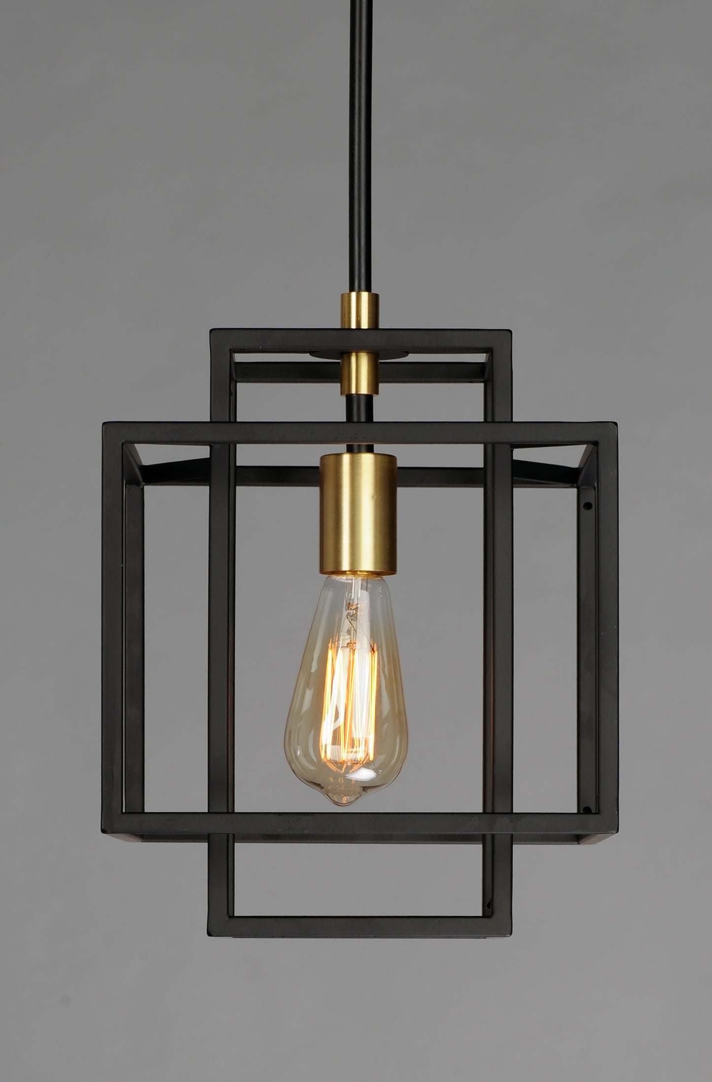 Liner Pendant Black/Satin Brass by Maxim Lighting