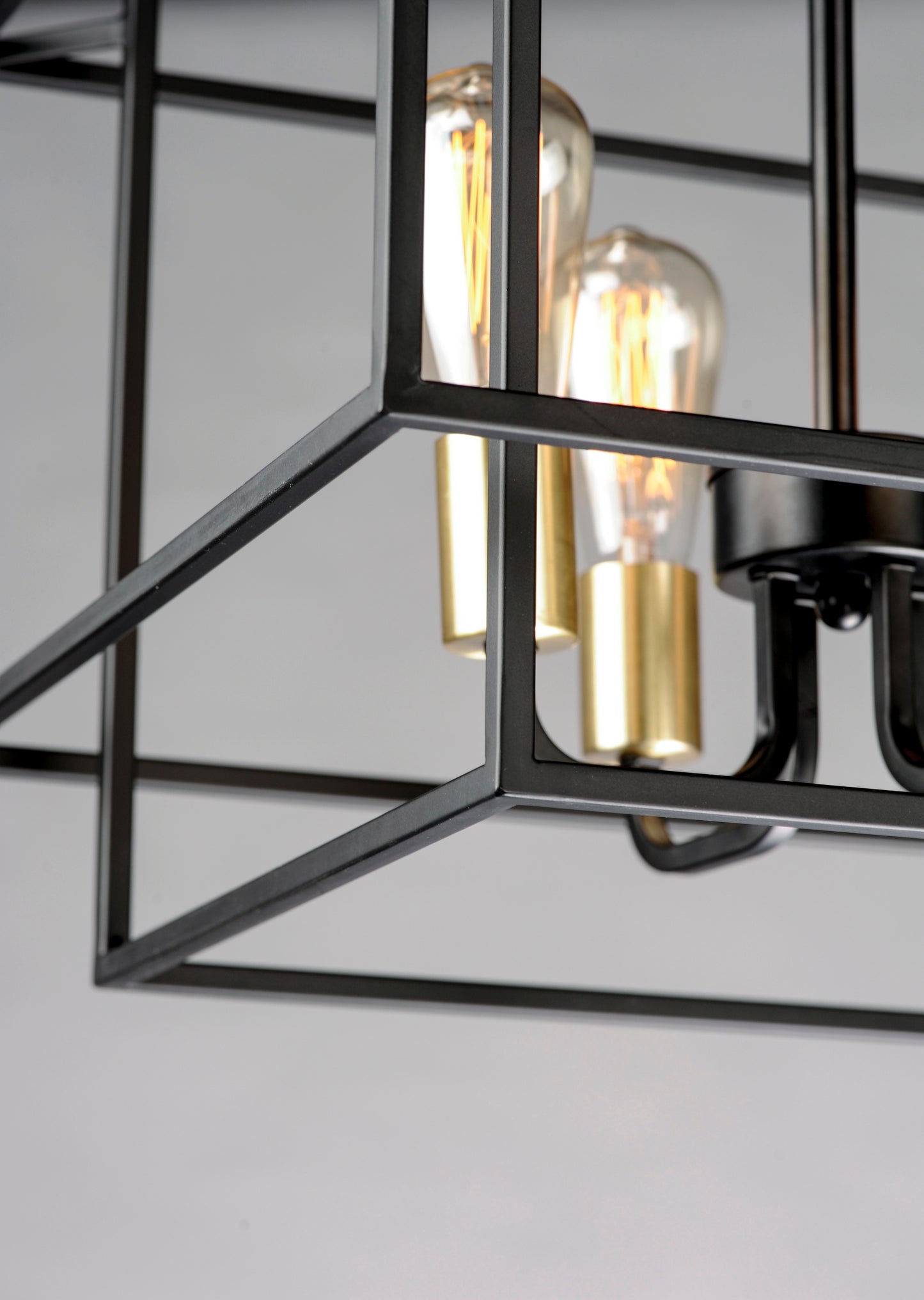 Liner 4-Light Pendant Black/Satin Brass by Maxim Lighting