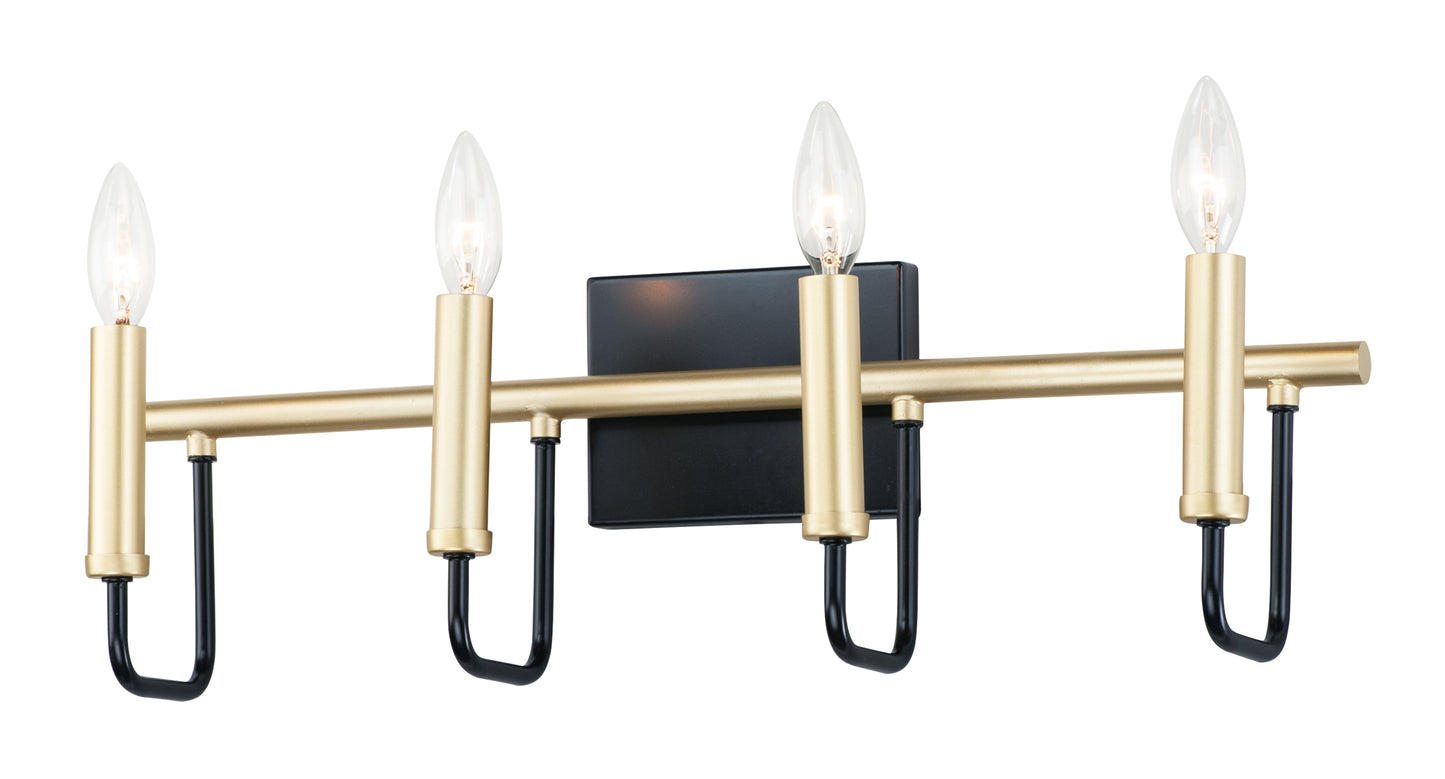 Sullivan 4-Light Bath Vanity Black/Gold by Maxim Lighting