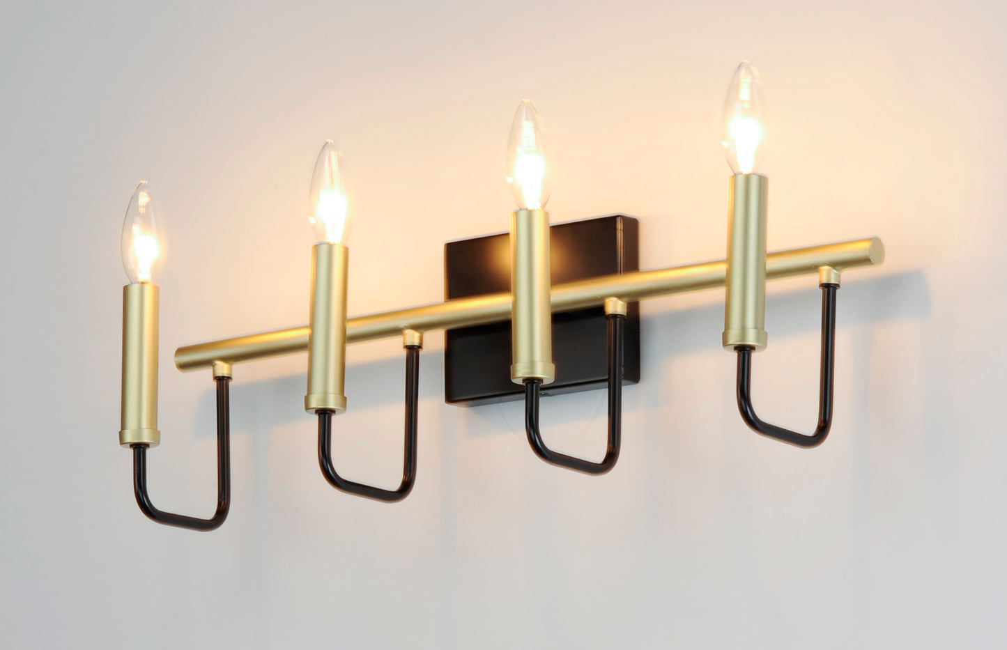 Sullivan 4-Light Bath Vanity Black/Gold by Maxim Lighting
