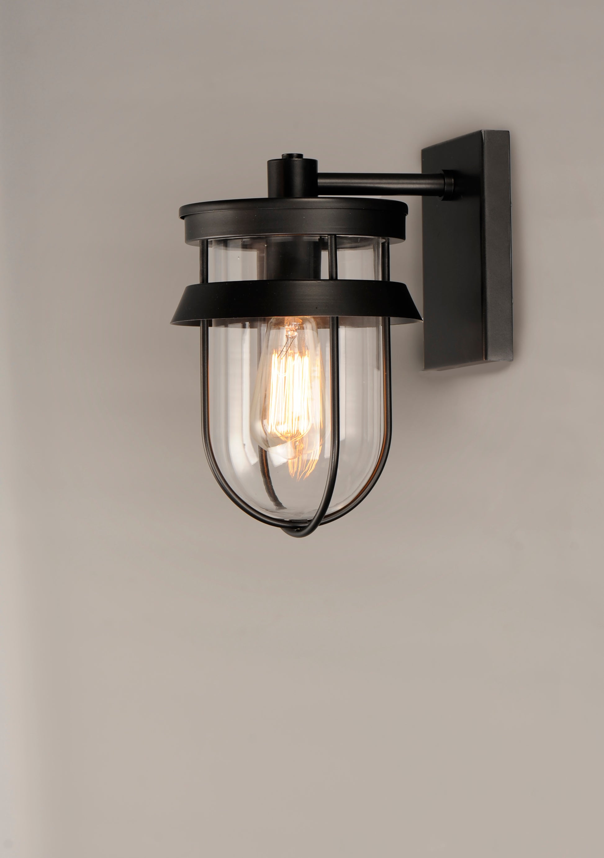 Breakwater Outdoor Wall Sconce Black by Maxim Lighting