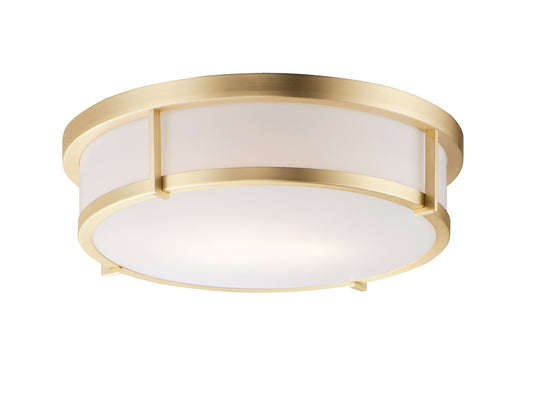 Rogue 17" 3-Light Flush Mount Satin Brass by Maxim Lighting