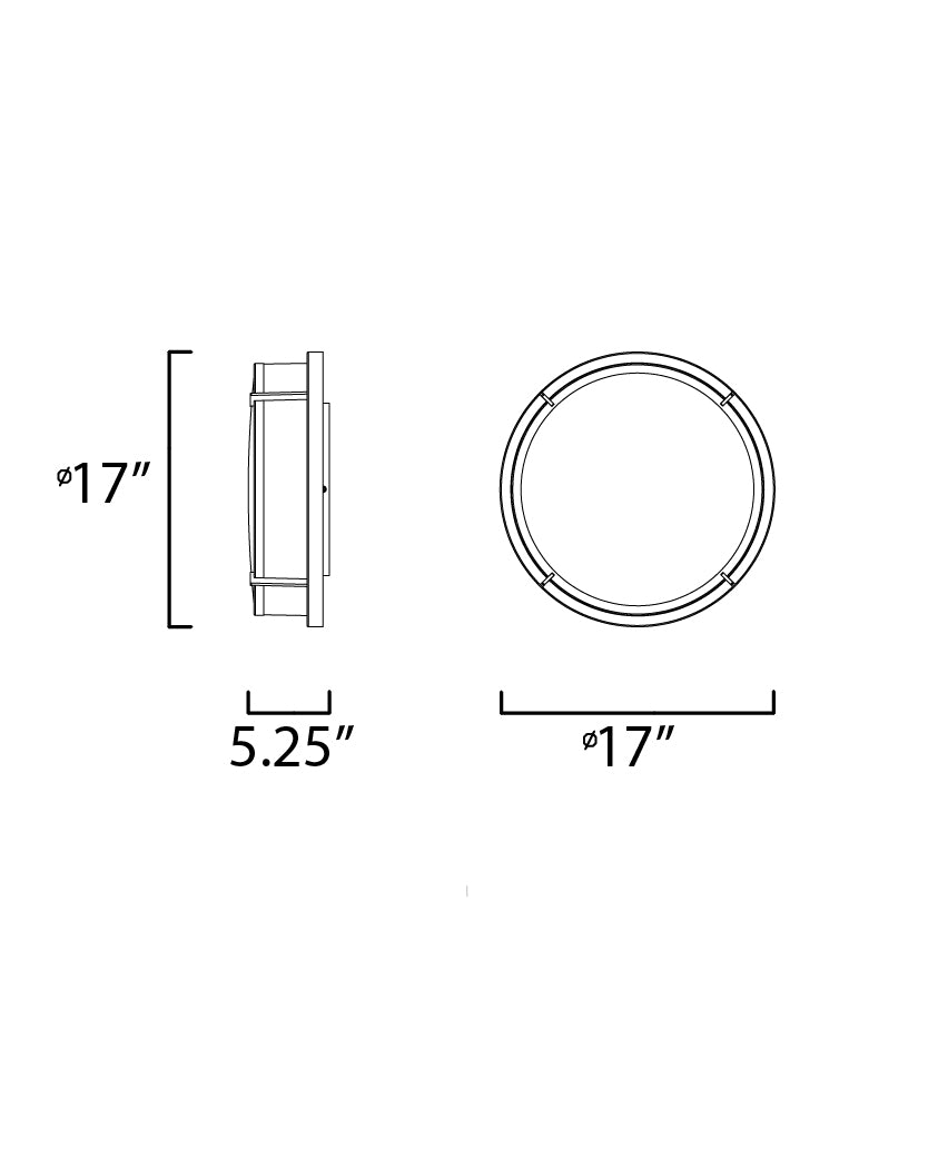 Rogue 17" 3-Light Flush Mount Satin Nickel by Maxim Lighting