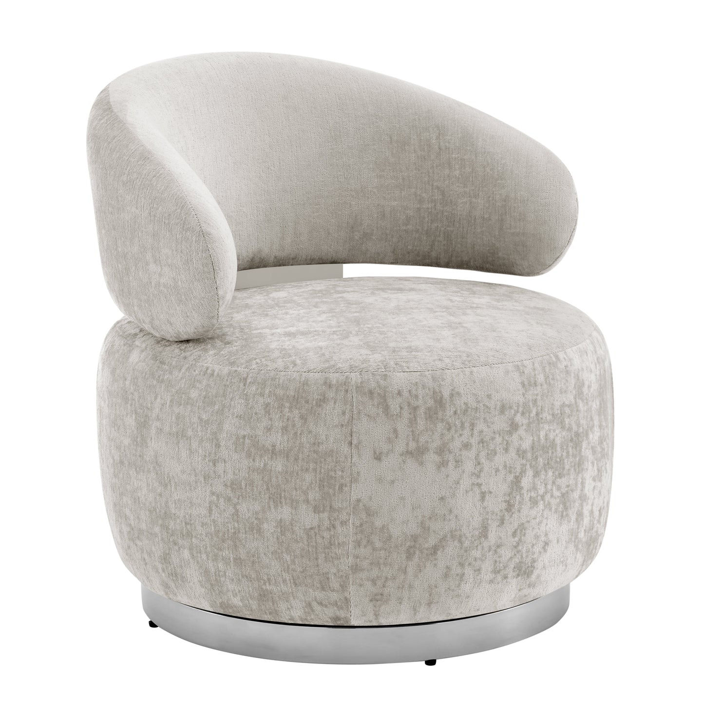 Elegant Swirl Swivel Accent Chair - Finesse Decor AC-33013-GC