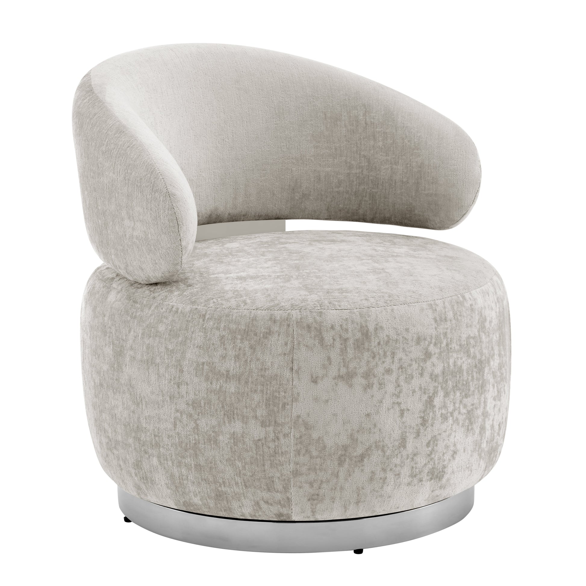 Elegant Swirl Swivel Accent Chair - Finesse Decor AC-33013-GC