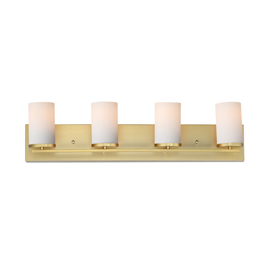 Lateral 4-Light Bath Vanity Satin Brass by Maxim Lighting