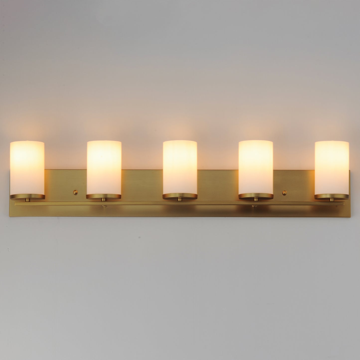 Lateral 5-Light Bath Vanity Satin Brass by Maxim Lighting