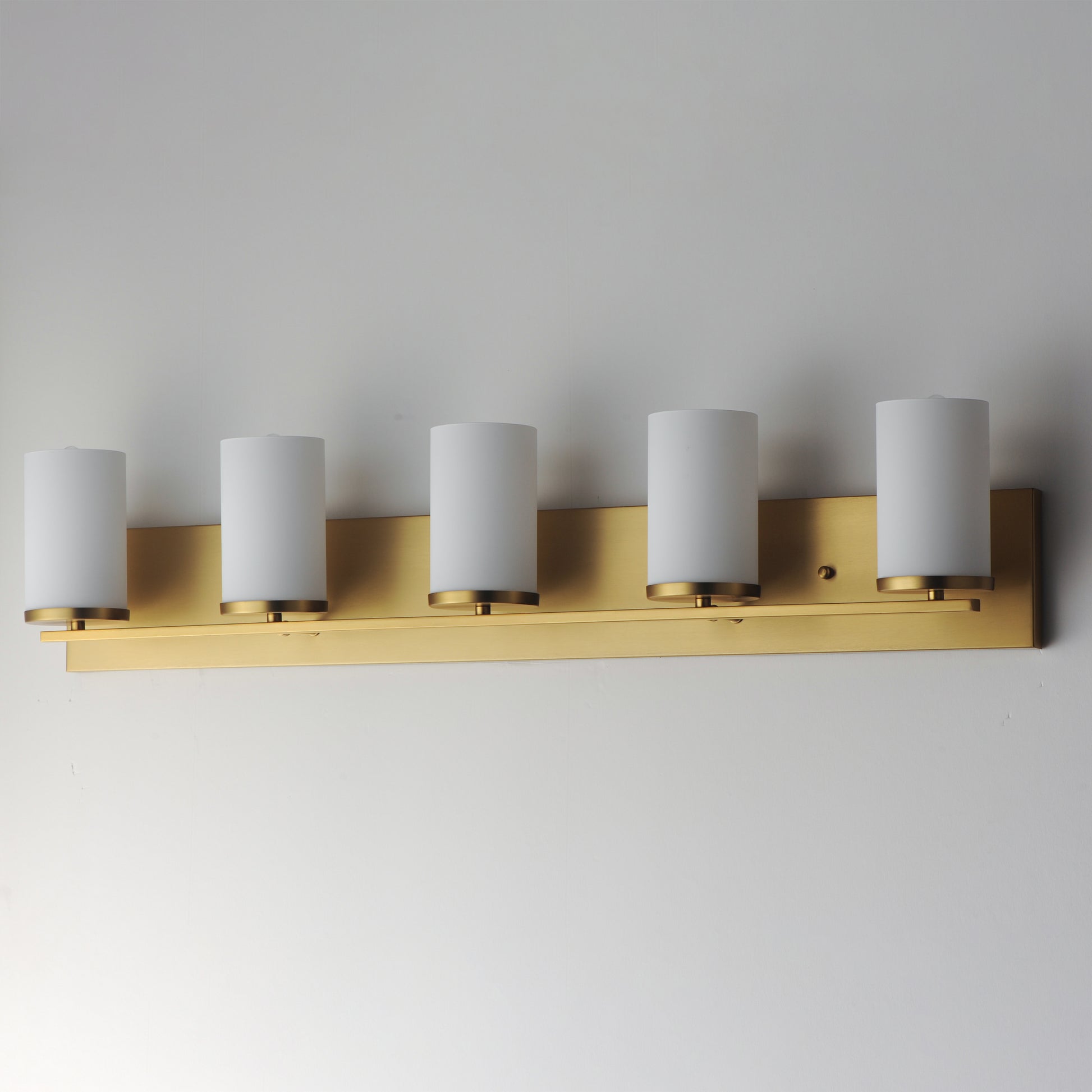 Lateral 5-Light Bath Vanity Satin Brass by Maxim Lighting
