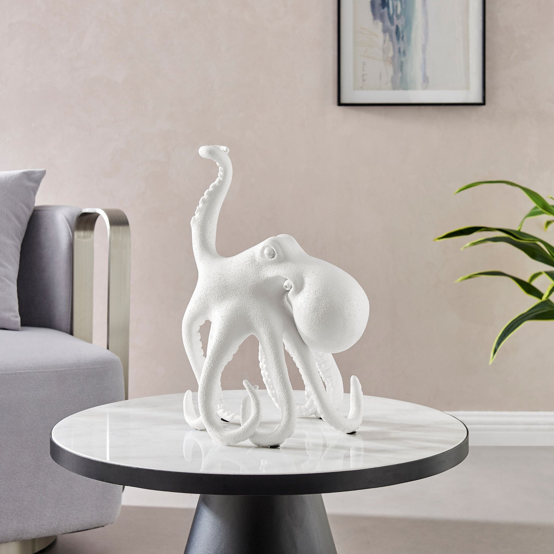 Sugvar the Octopus Frosted White by Finesse Decor C-3228L-WFR