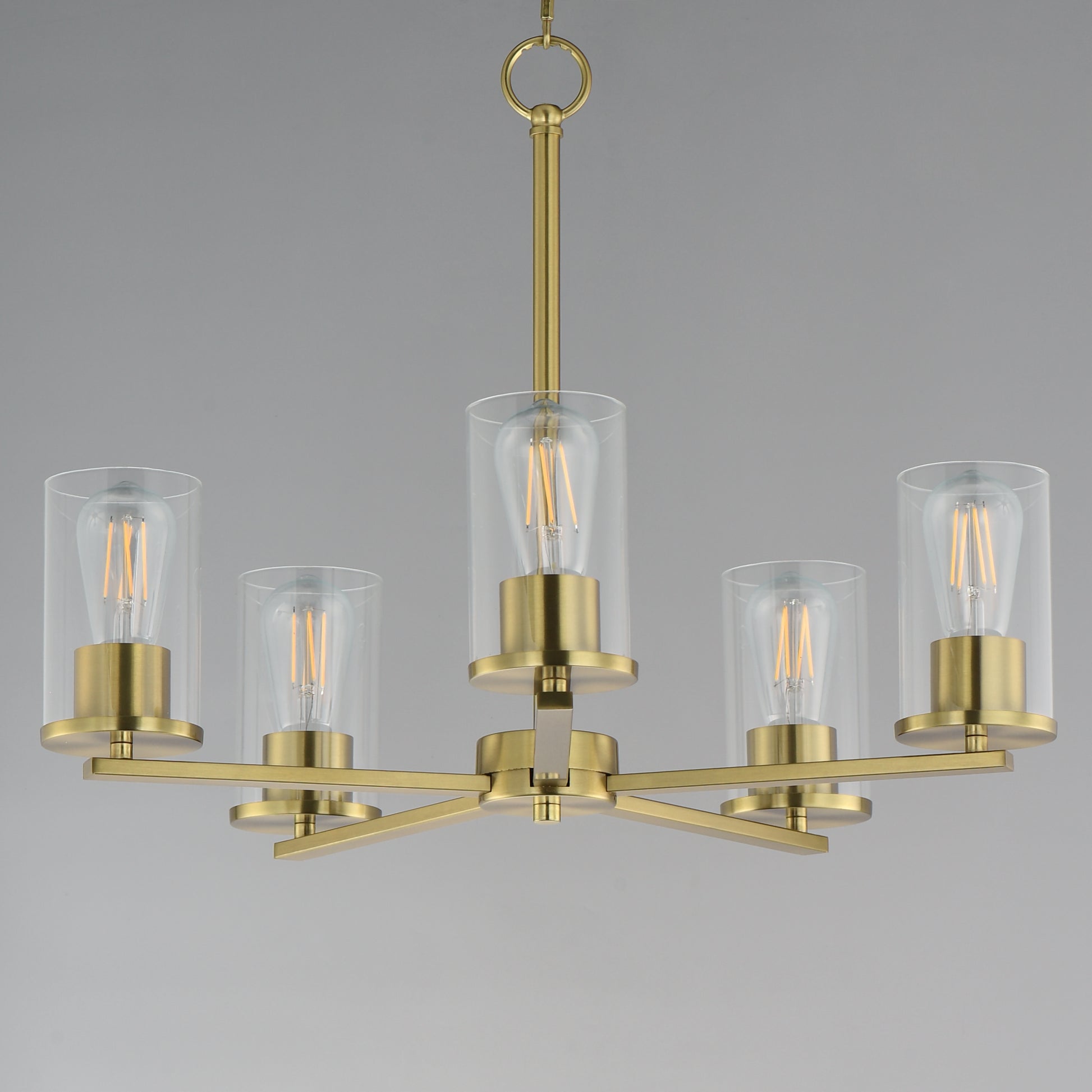 Lateral 5-Light Chandelier Satin Brass by Maxim Lighting