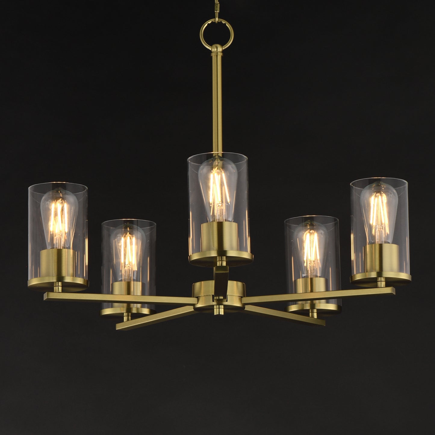 Lateral 5-Light Chandelier Satin Brass by Maxim Lighting