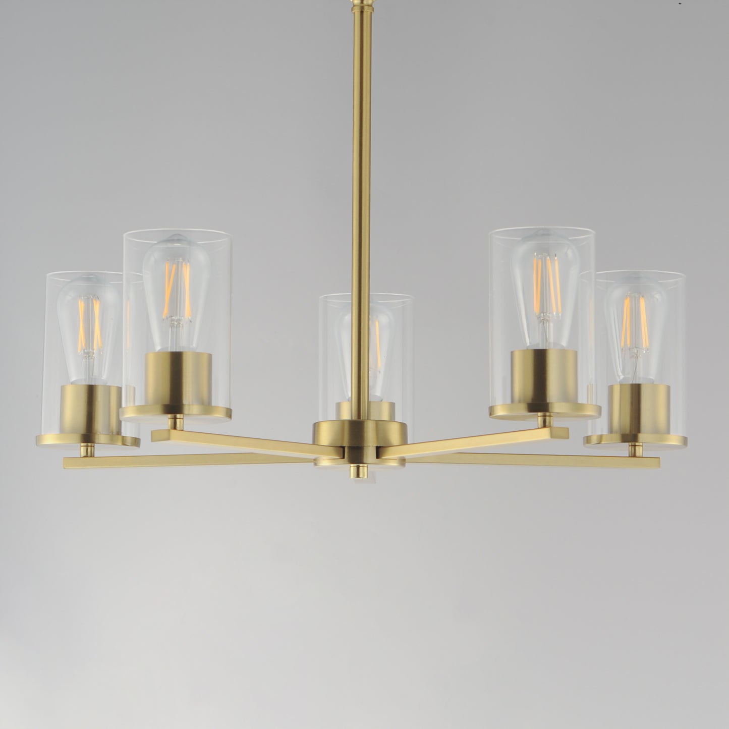Lateral 5-Light Chandelier Satin Brass by Maxim Lighting