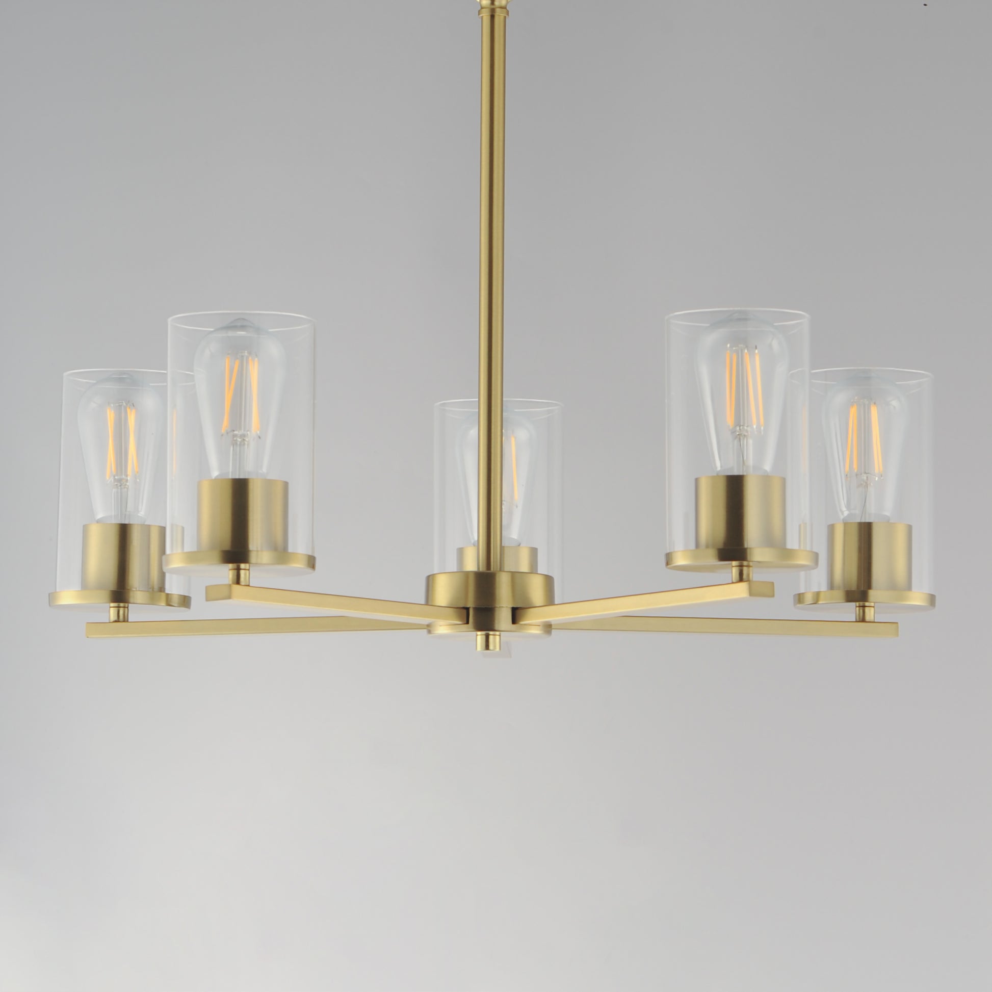 Lateral 5-Light Chandelier Satin Brass by Maxim Lighting