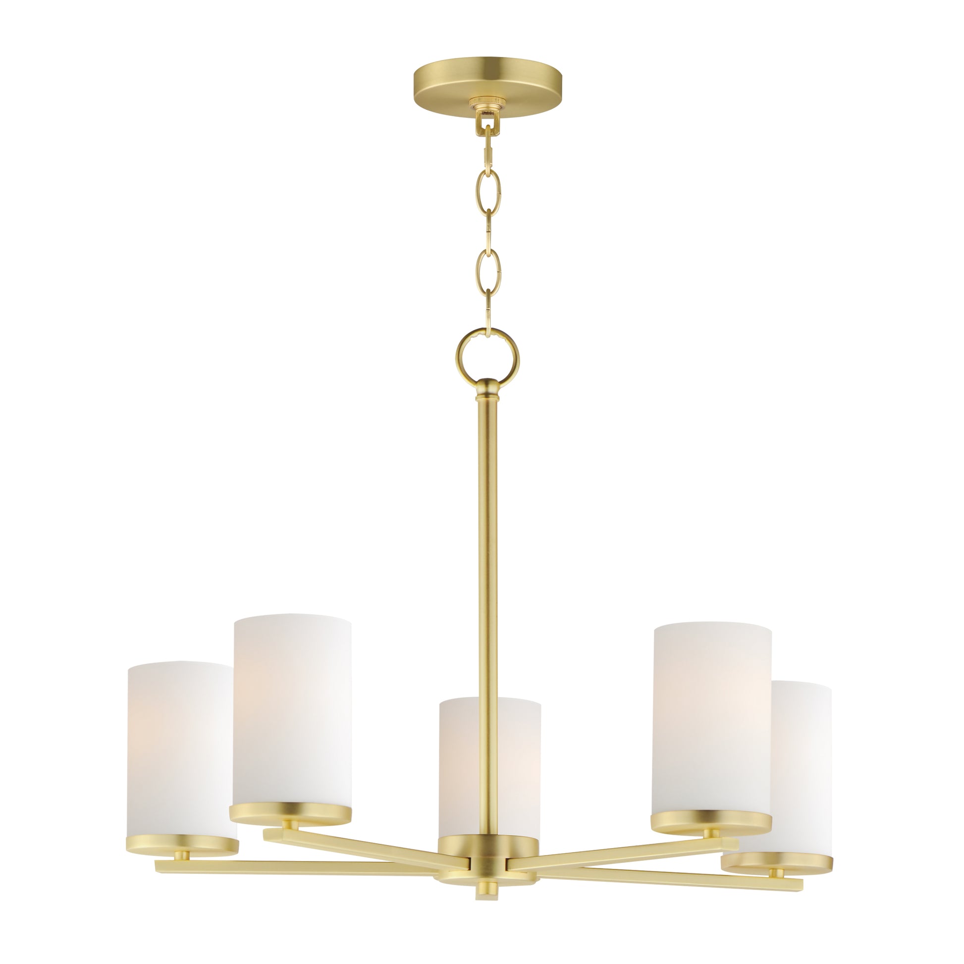 Lateral 5-Light Chandelier Satin Brass by Maxim Lighting