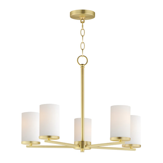 Lateral 5-Light Chandelier Satin Brass by Maxim Lighting