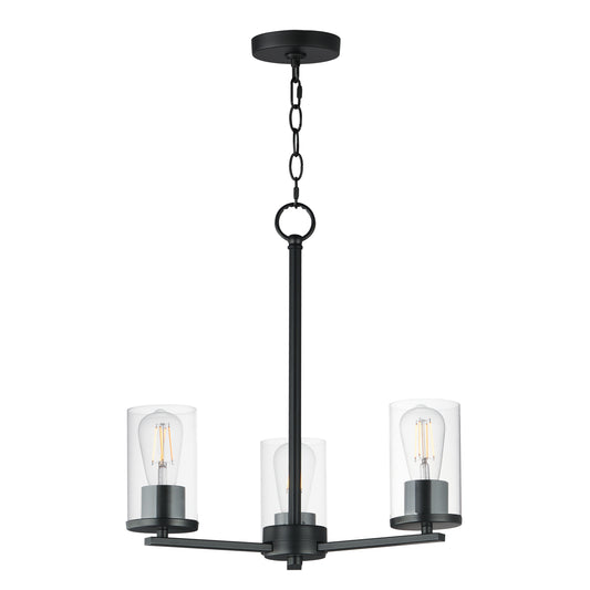 Lateral 3-Light Chandelier Black by Maxim Lighting