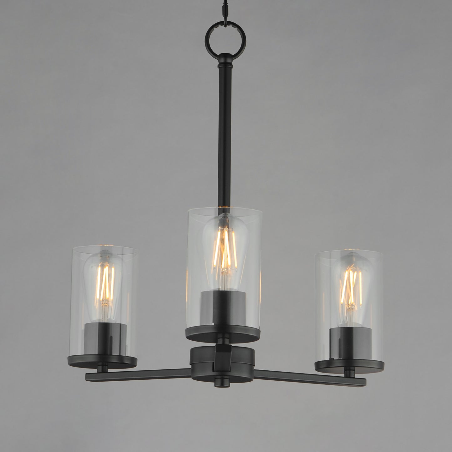 Lateral 3-Light Chandelier Black by Maxim Lighting