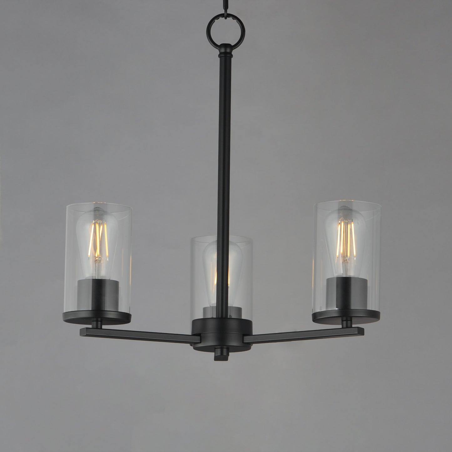Lateral 3-Light Chandelier Black by Maxim Lighting