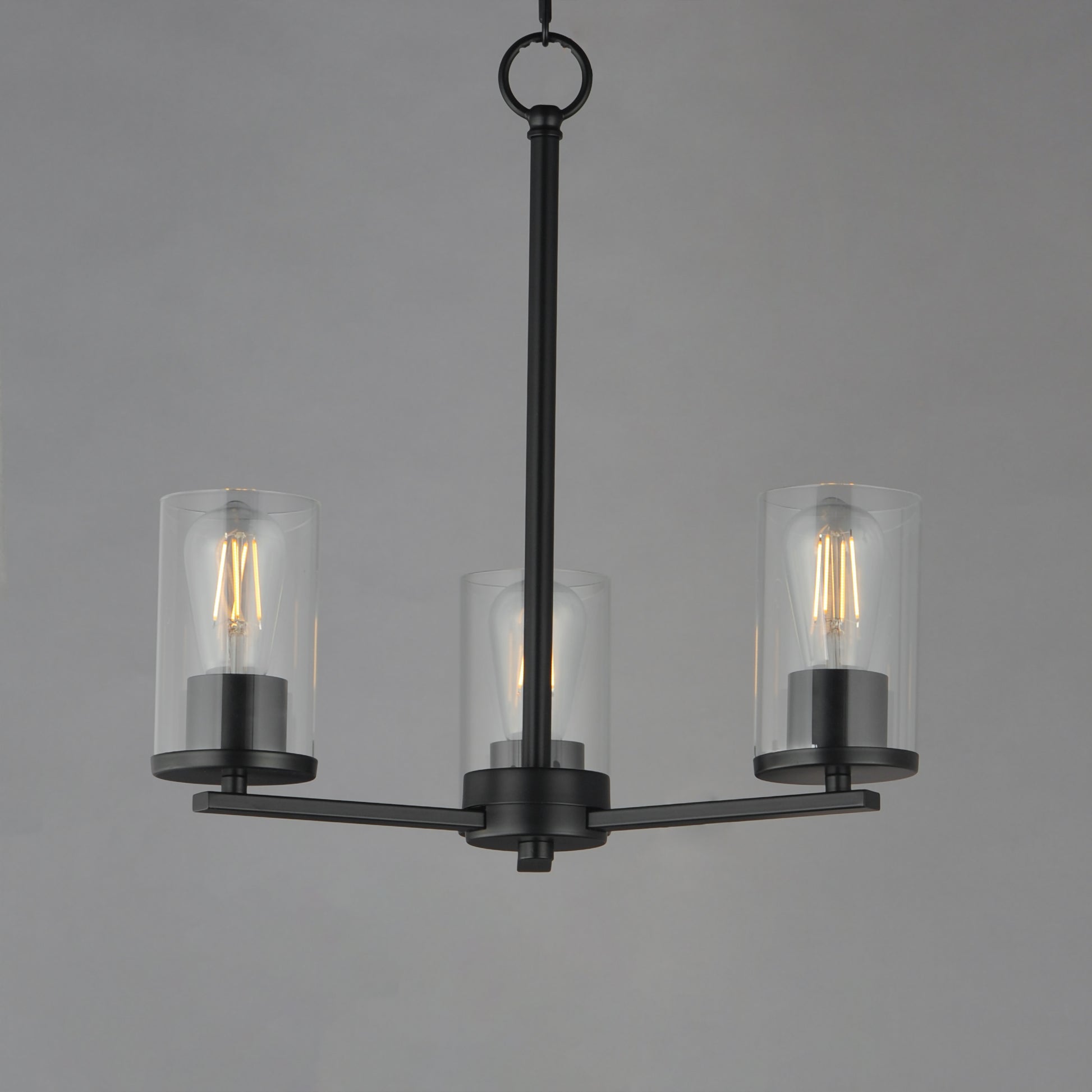 Lateral 3-Light Chandelier Black by Maxim Lighting