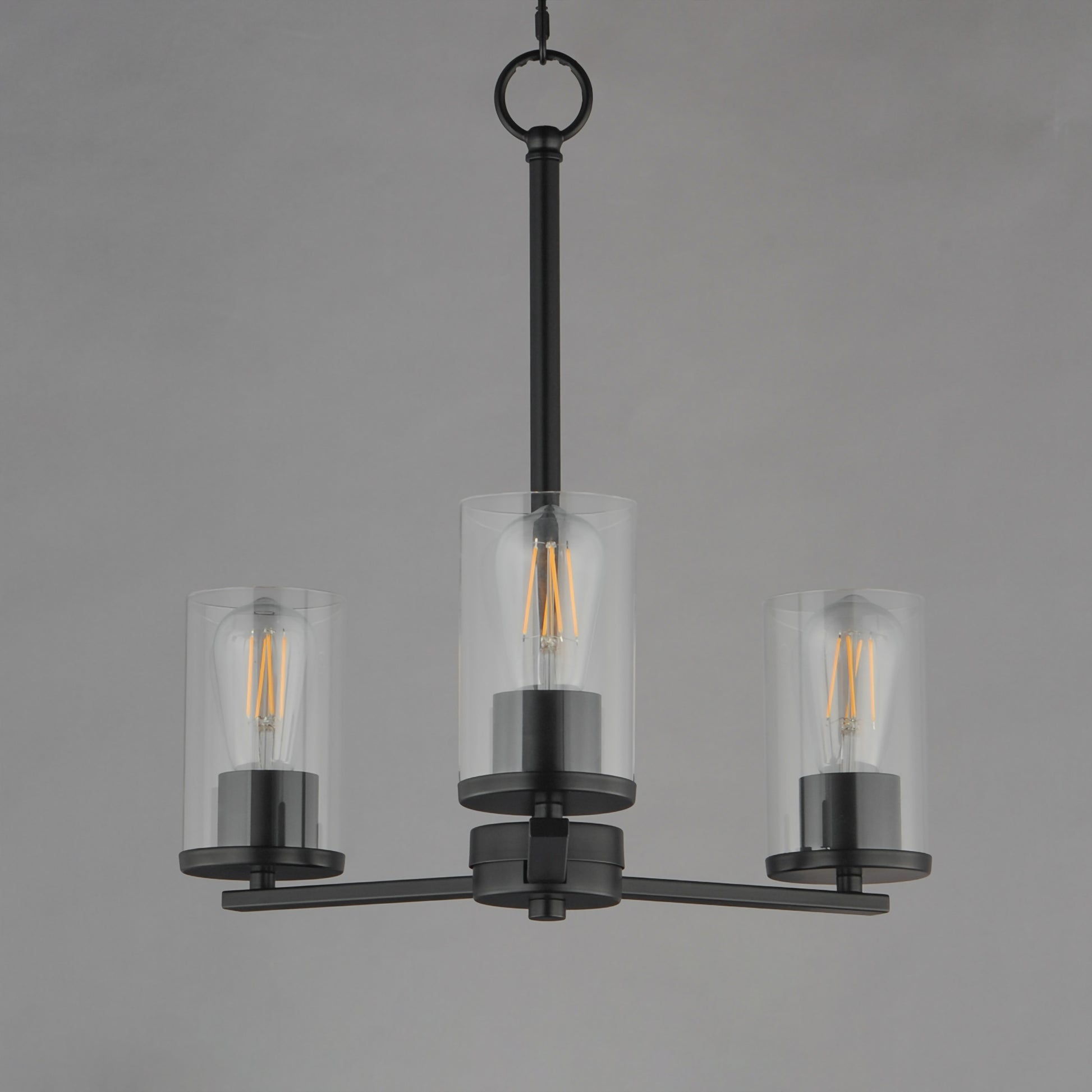 Lateral 3-Light Chandelier Black by Maxim Lighting