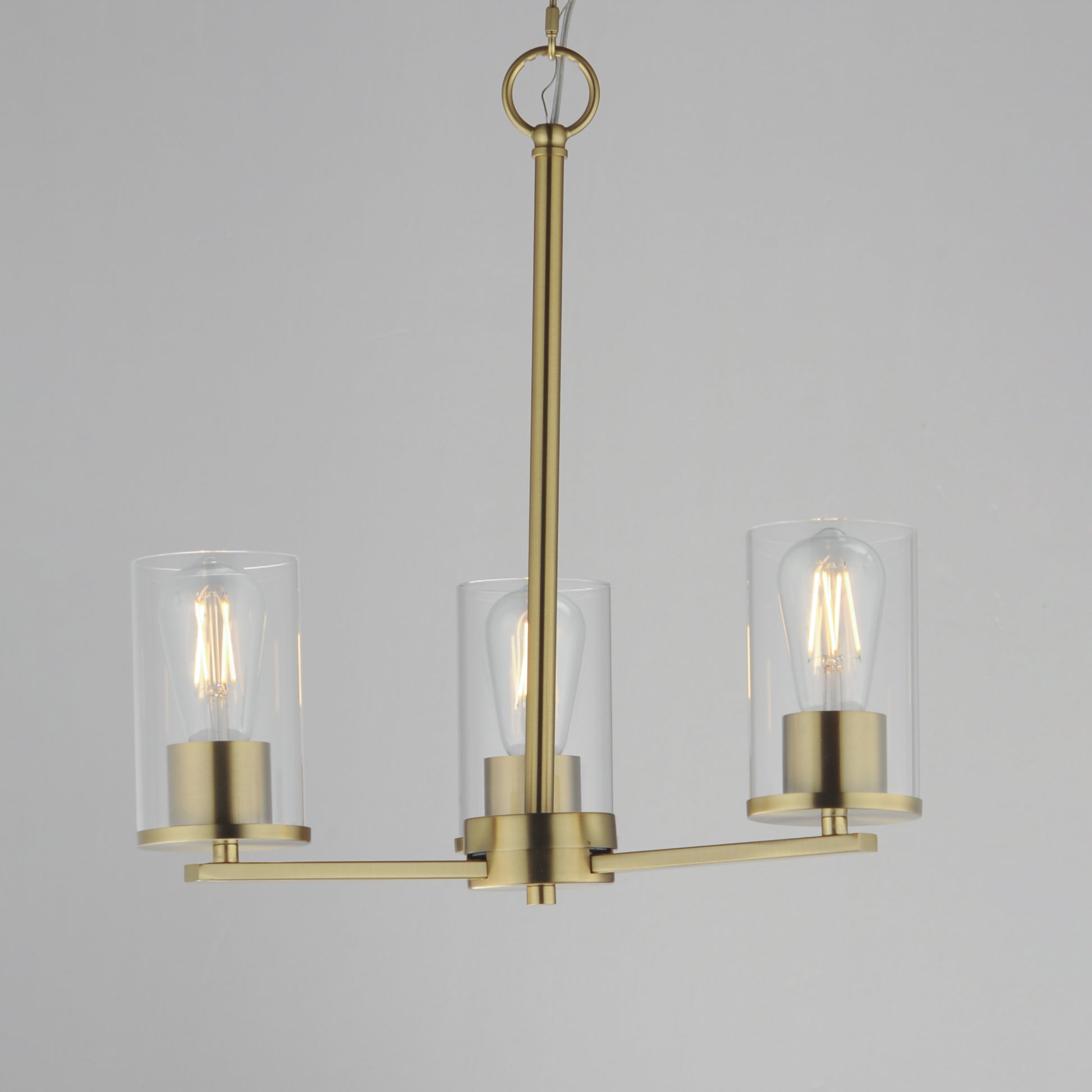 Lateral 3-Light Chandelier Satin Brass by Maxim Lighting