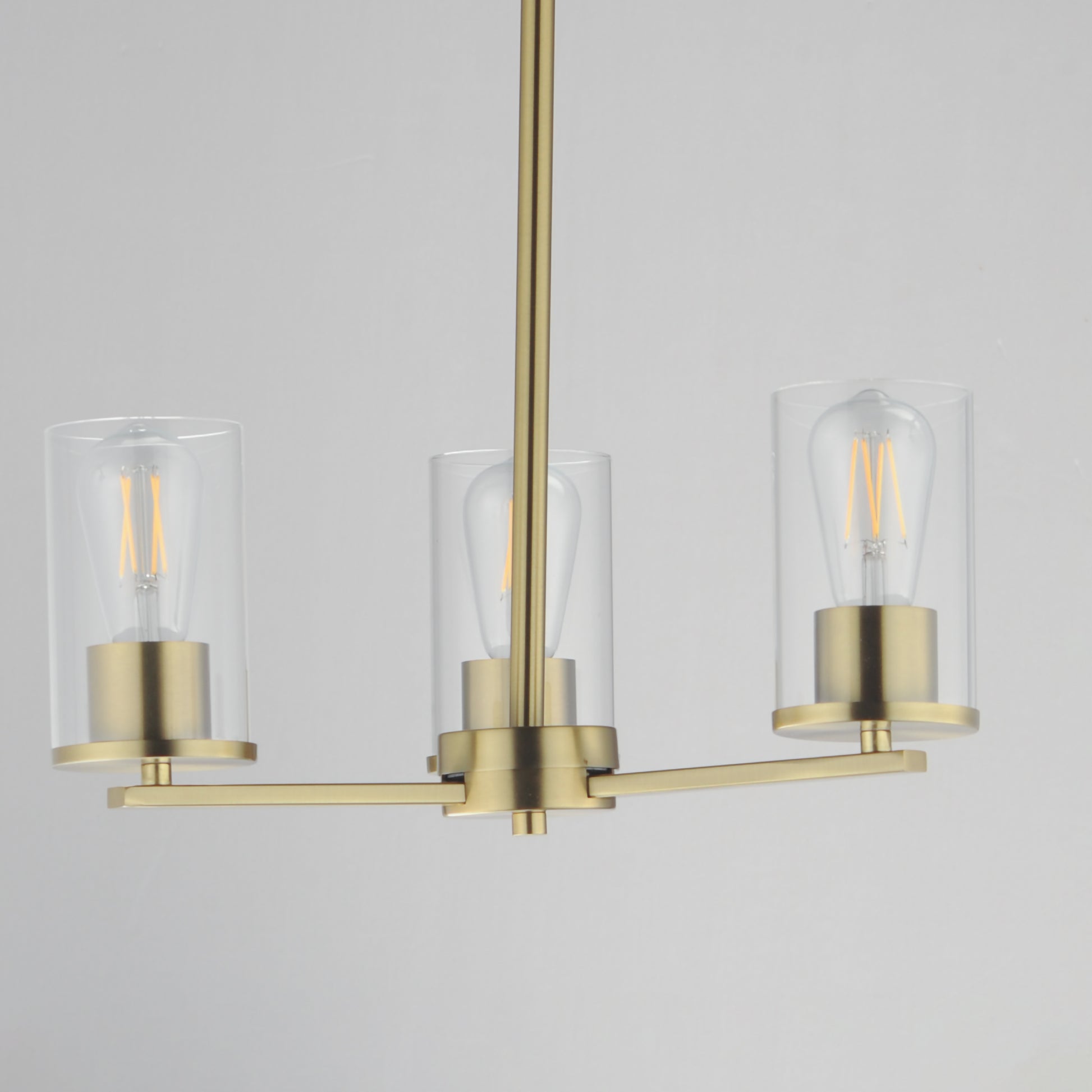 Lateral 3-Light Chandelier Satin Brass by Maxim Lighting