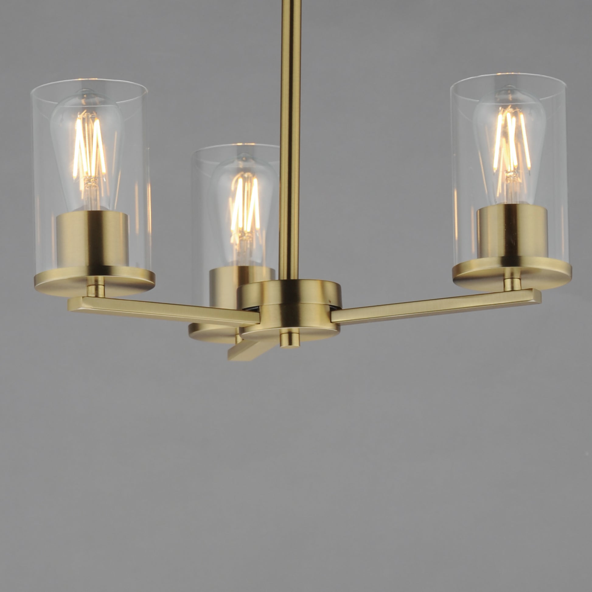 Lateral 3-Light Chandelier Satin Brass by Maxim Lighting