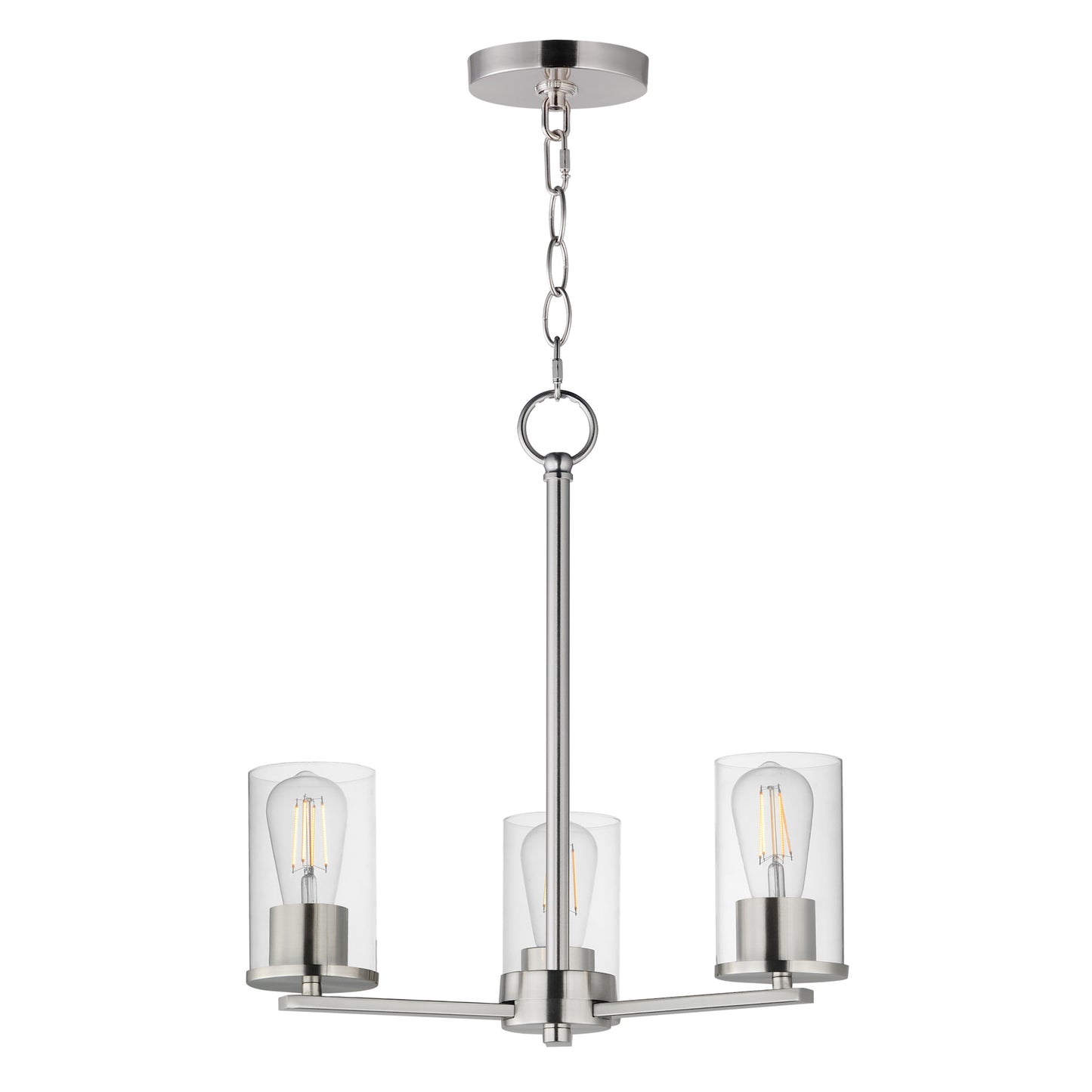 Lateral 3-Light Chandelier Satin Nickel by Maxim Lighting