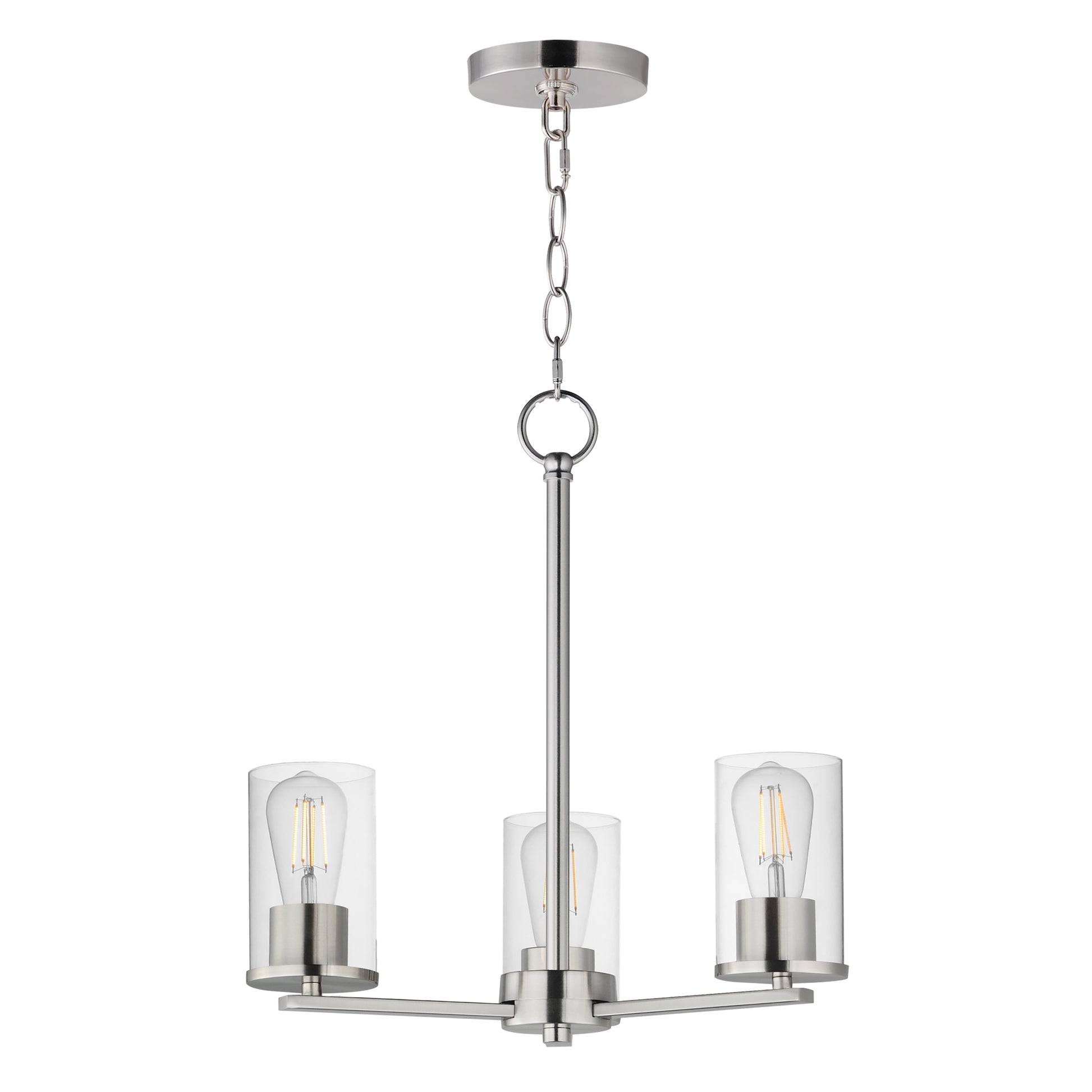 Lateral 3-Light Chandelier Satin Nickel by Maxim Lighting