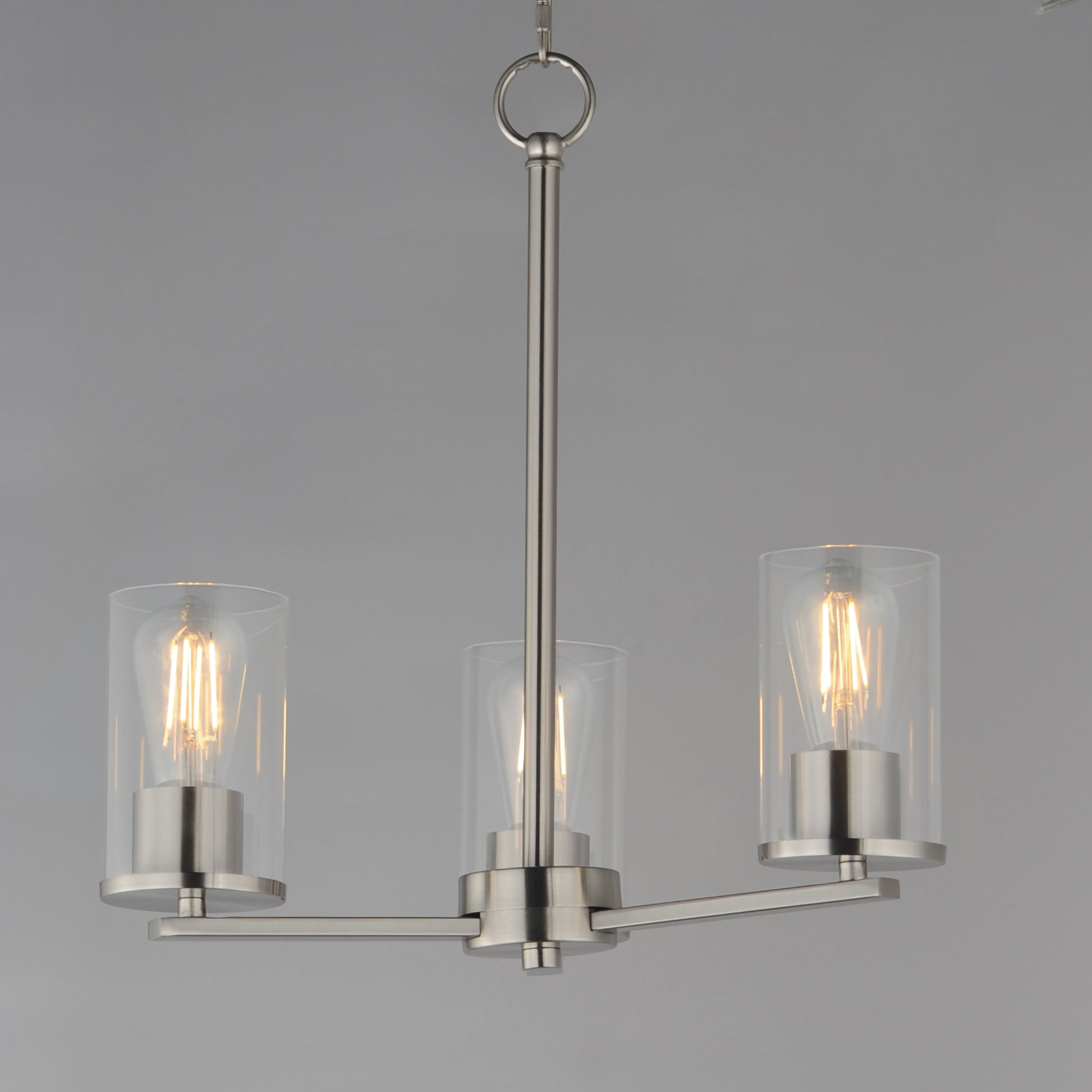 Lateral 3-Light Chandelier Satin Nickel by Maxim Lighting
