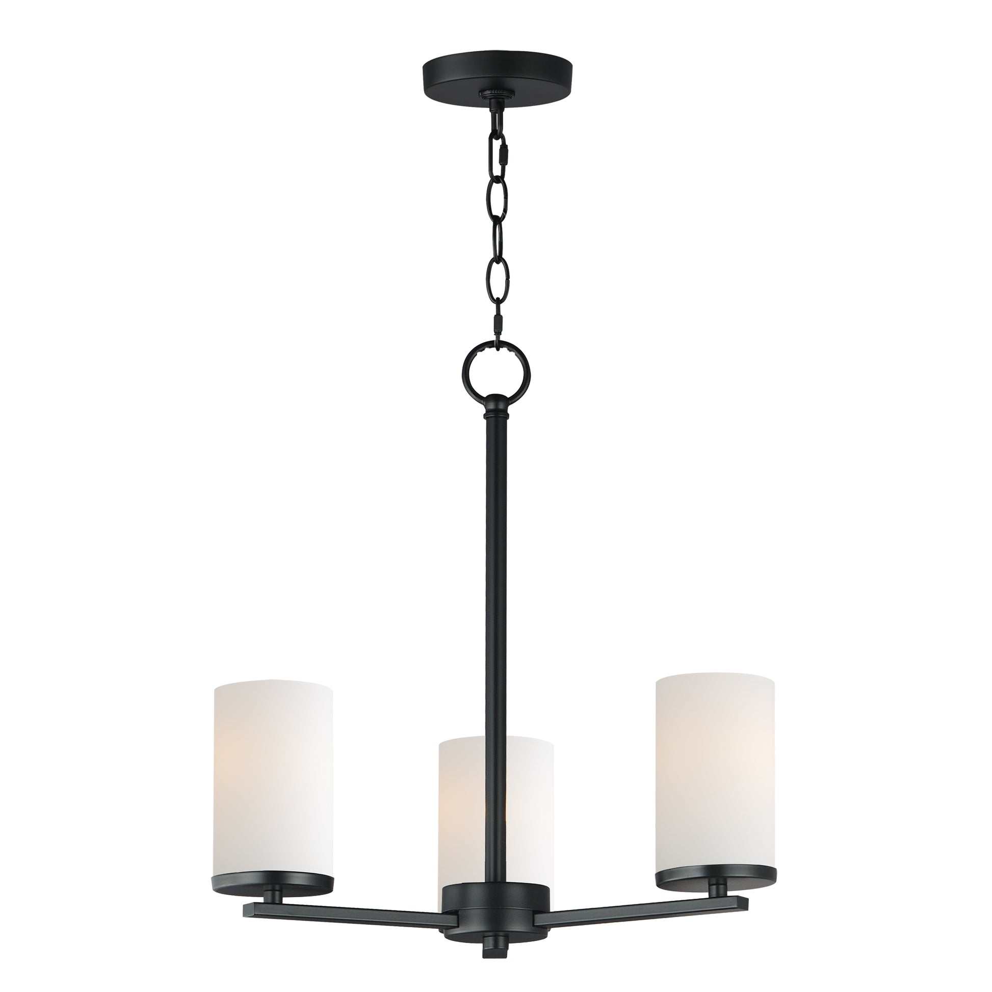 Lateral 3-Light Chandelier Black by Maxim Lighting