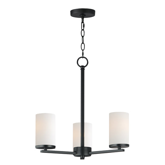 Lateral 3-Light Chandelier Black by Maxim Lighting