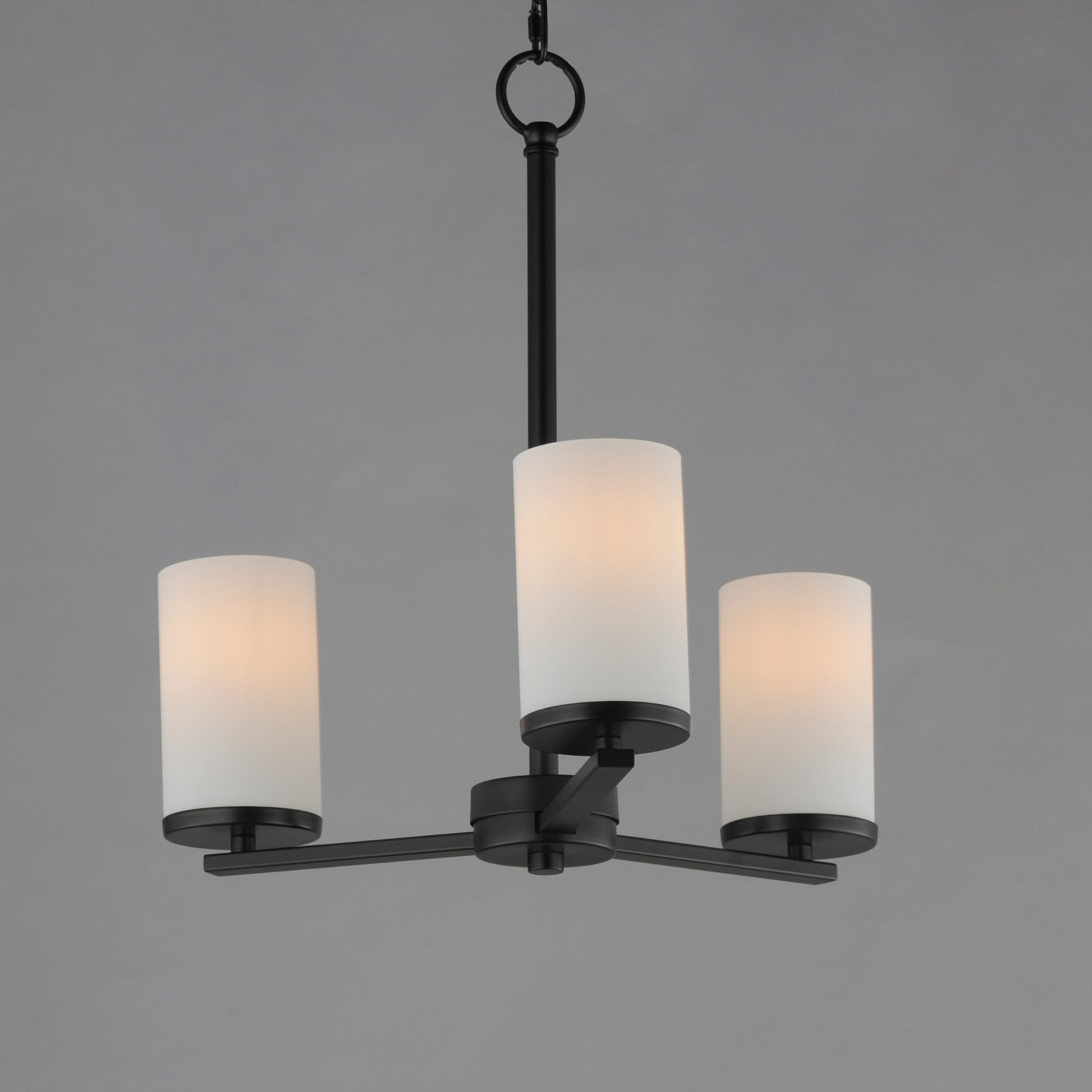 Lateral 3-Light Chandelier Black by Maxim Lighting