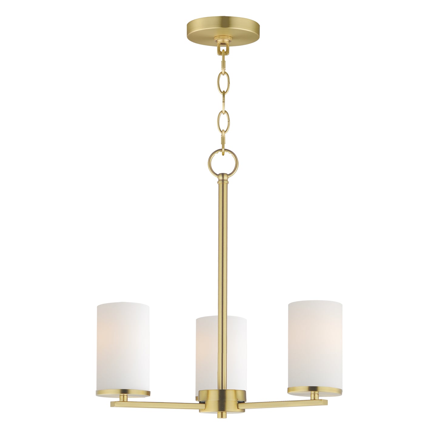 Lateral 3-Light Chandelier Satin Brass by Maxim Lighting