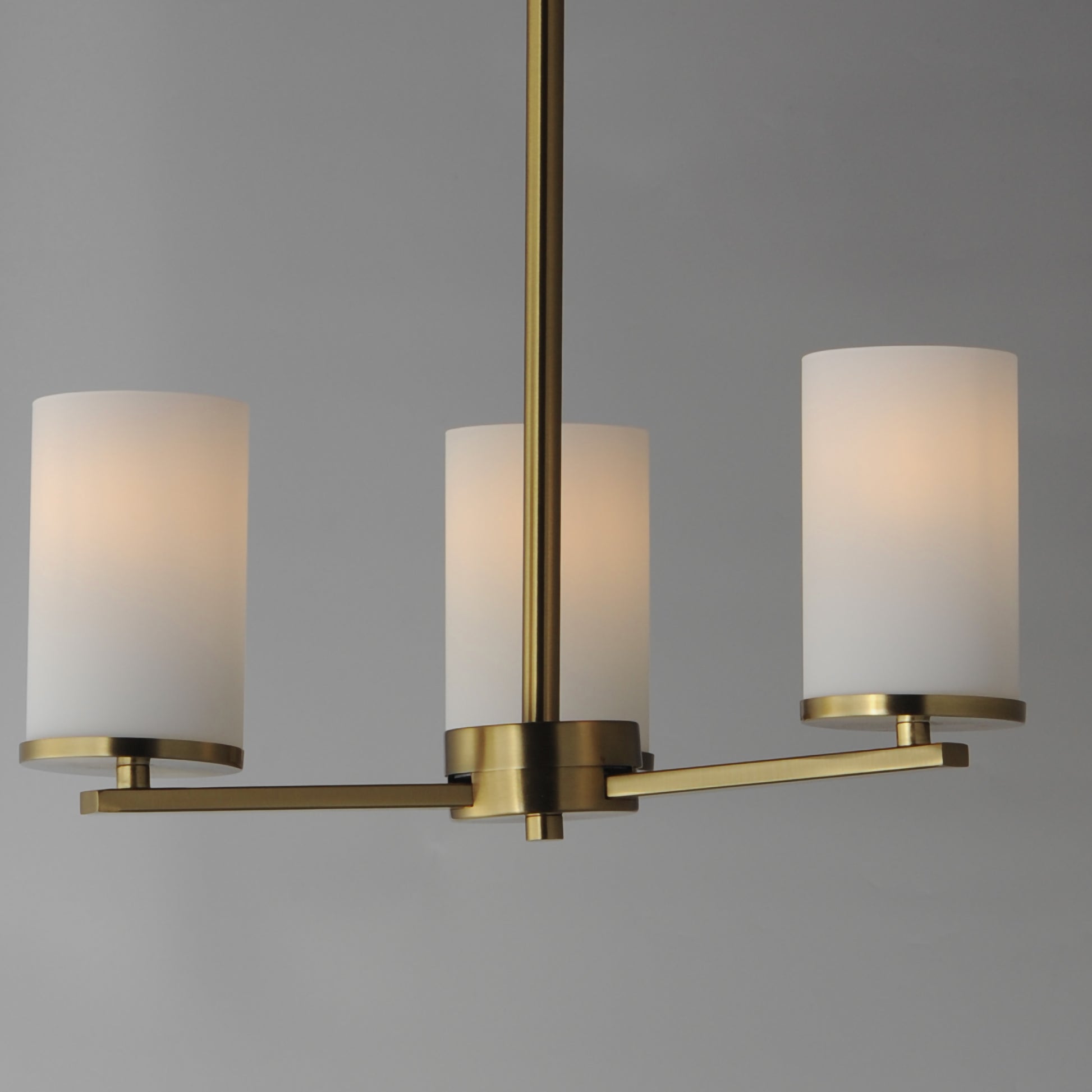 Lateral 3-Light Chandelier Satin Brass by Maxim Lighting