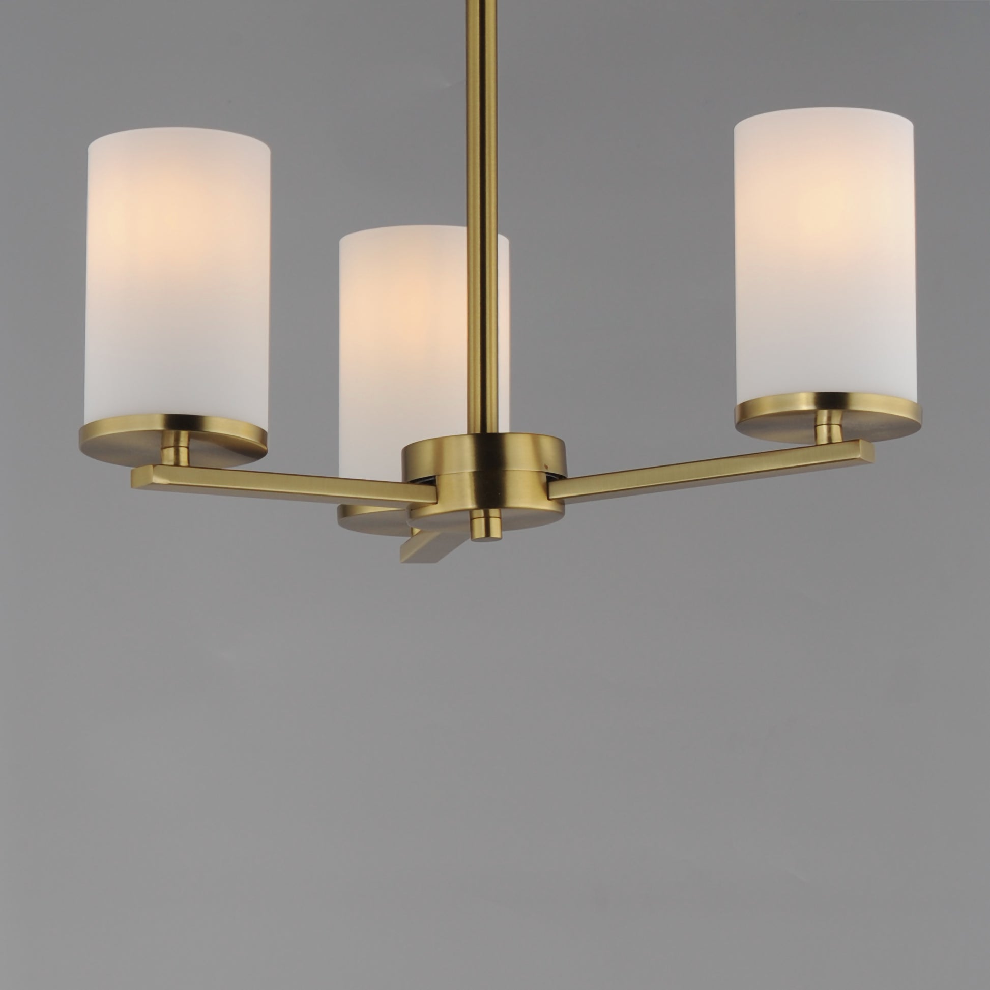 Lateral 3-Light Chandelier Satin Brass by Maxim Lighting