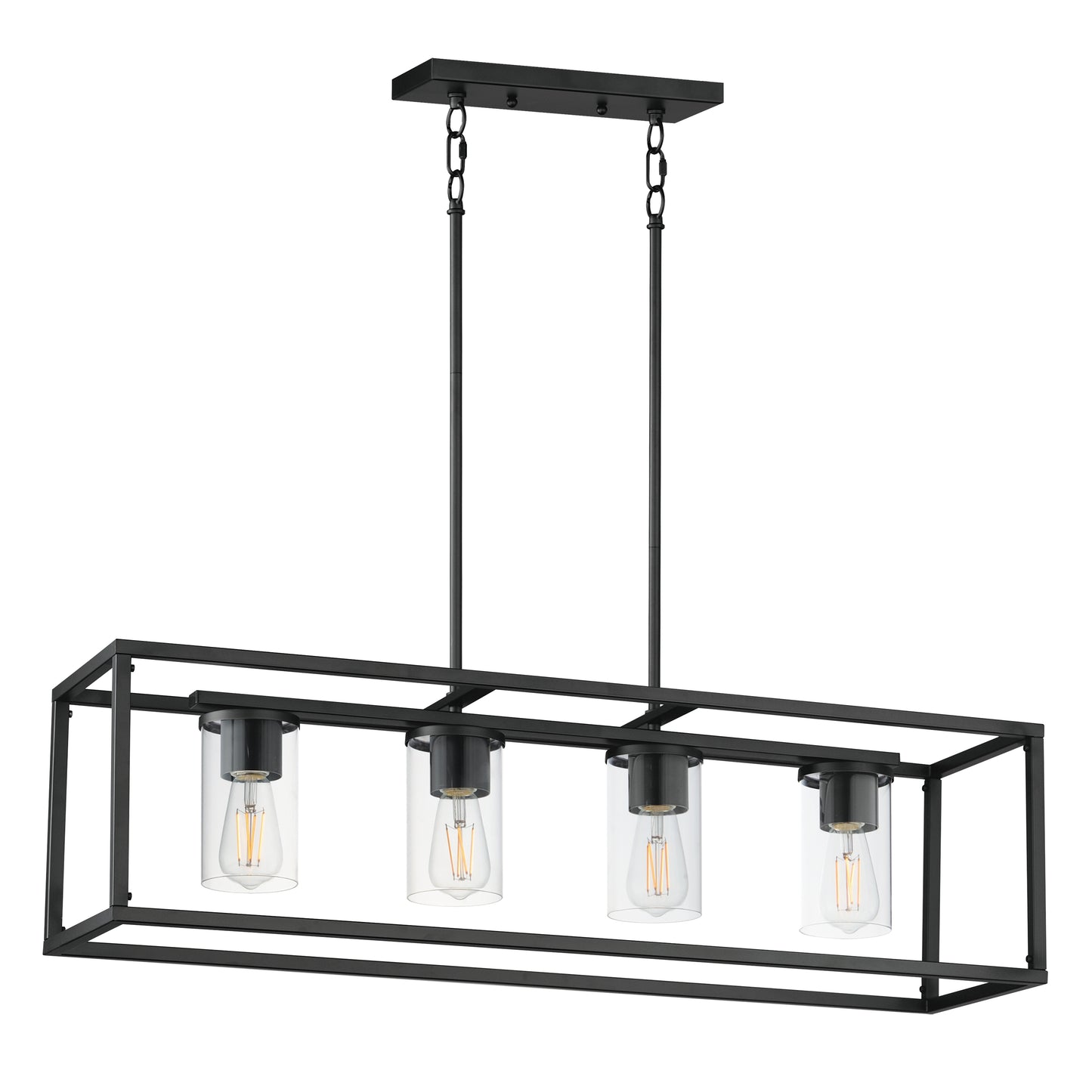 Lateral 4-Light Linear Pendant Black by Maxim Lighting