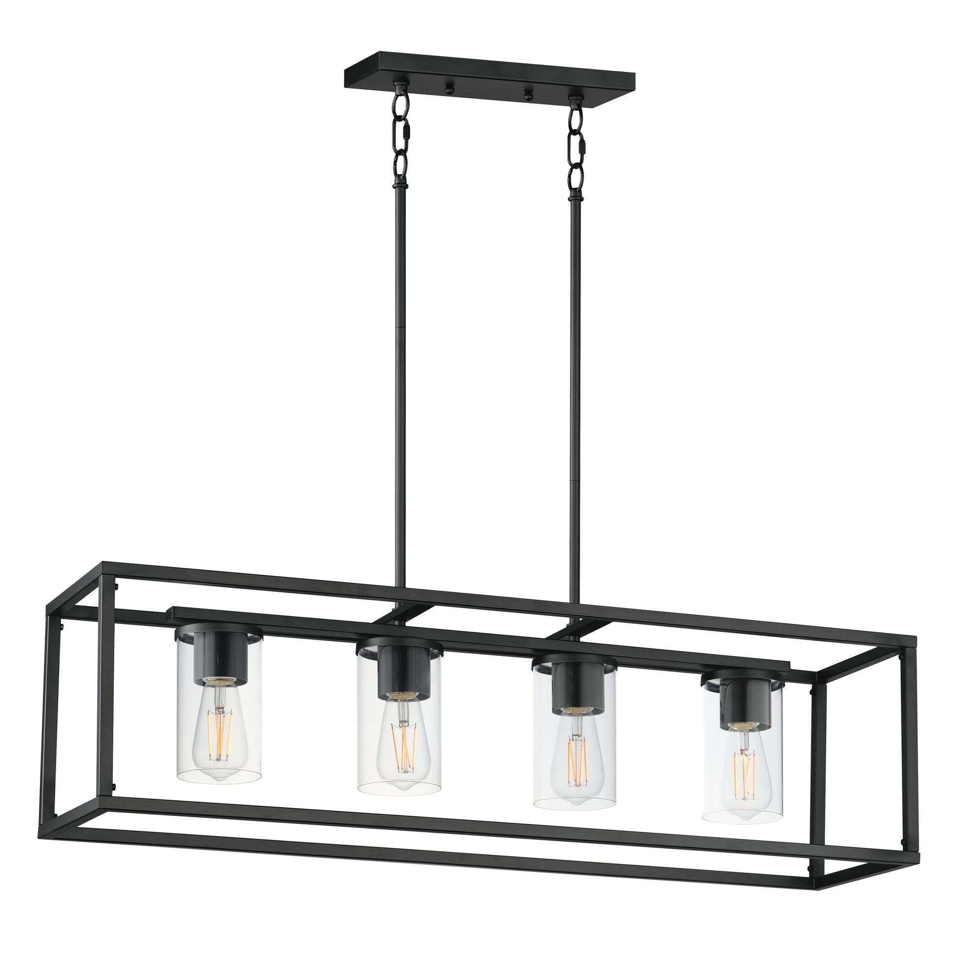 Lateral 4-Light Linear Pendant Black by Maxim Lighting