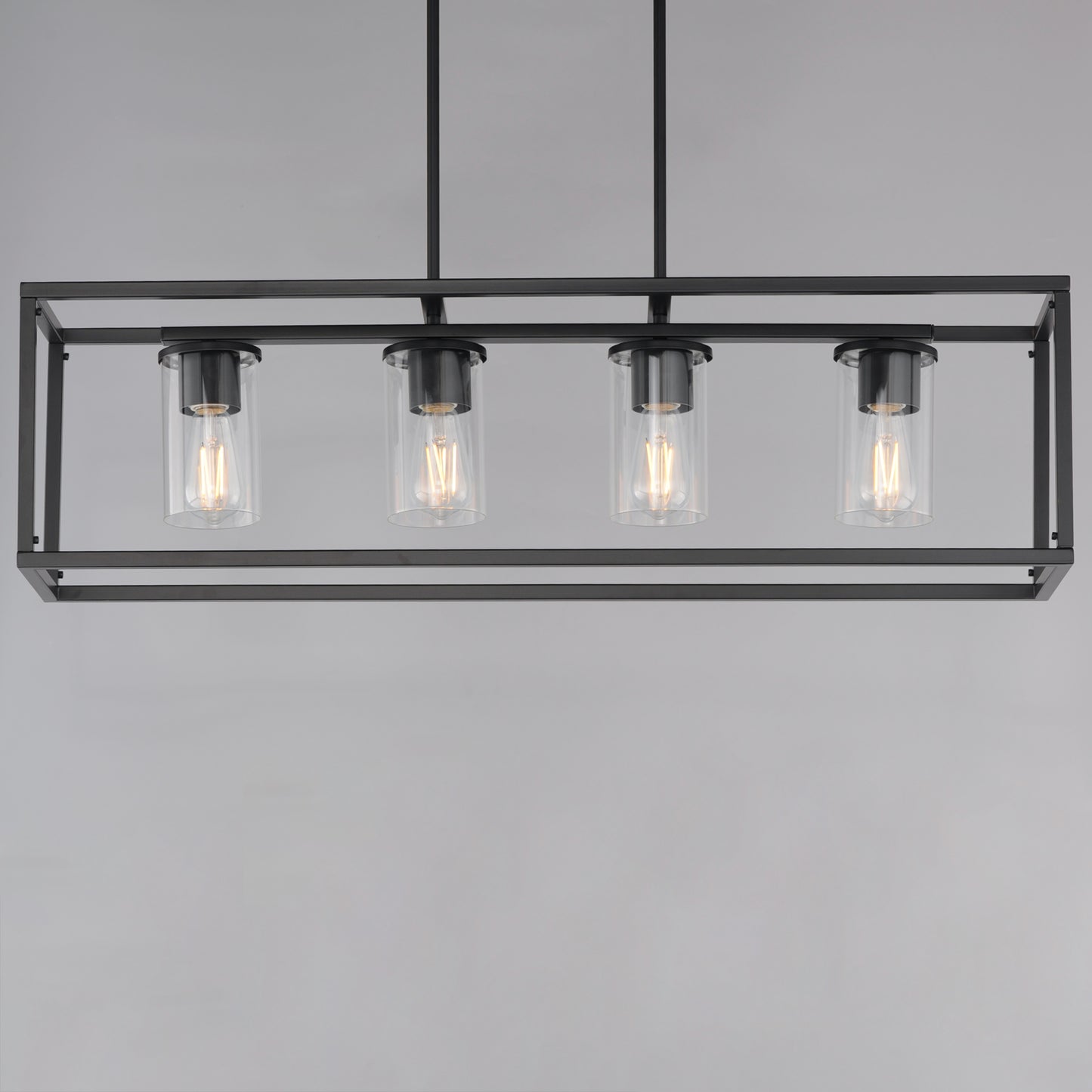 Lateral 4-Light Linear Pendant Black by Maxim Lighting