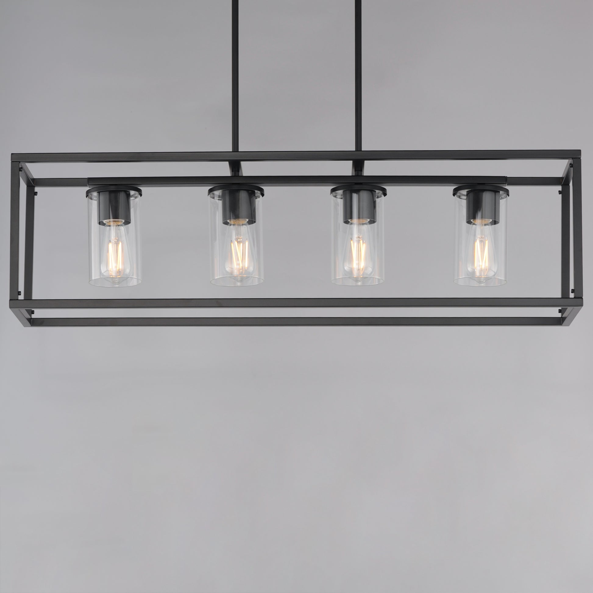 Lateral 4-Light Linear Pendant Black by Maxim Lighting