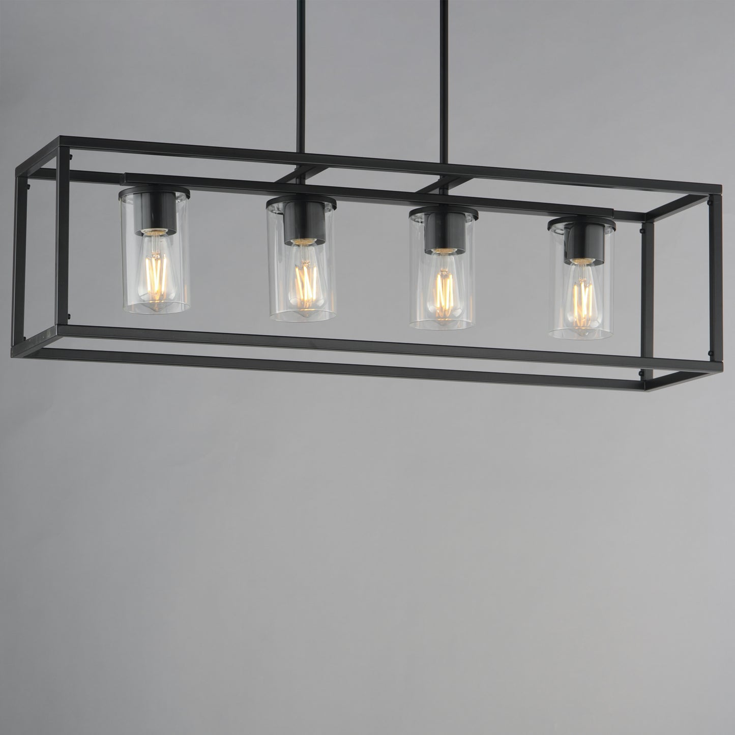 Lateral 4-Light Linear Pendant Black by Maxim Lighting