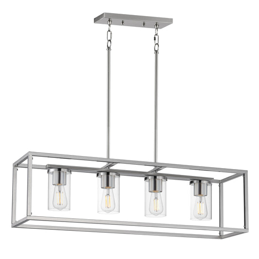 Lateral 4-Light Linear Pendant Satin Nickel by Maxim Lighting